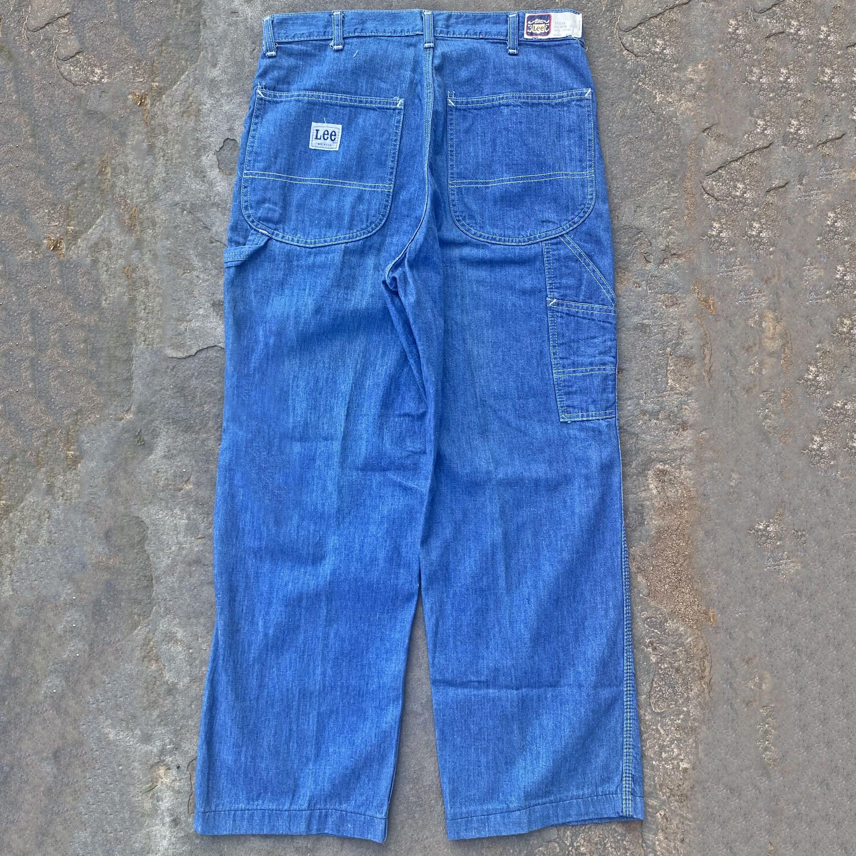 image of Deadstock NWT Vintage 1970's Lee Carpenter Flares Jeans in Blue, Men's (Size 33)