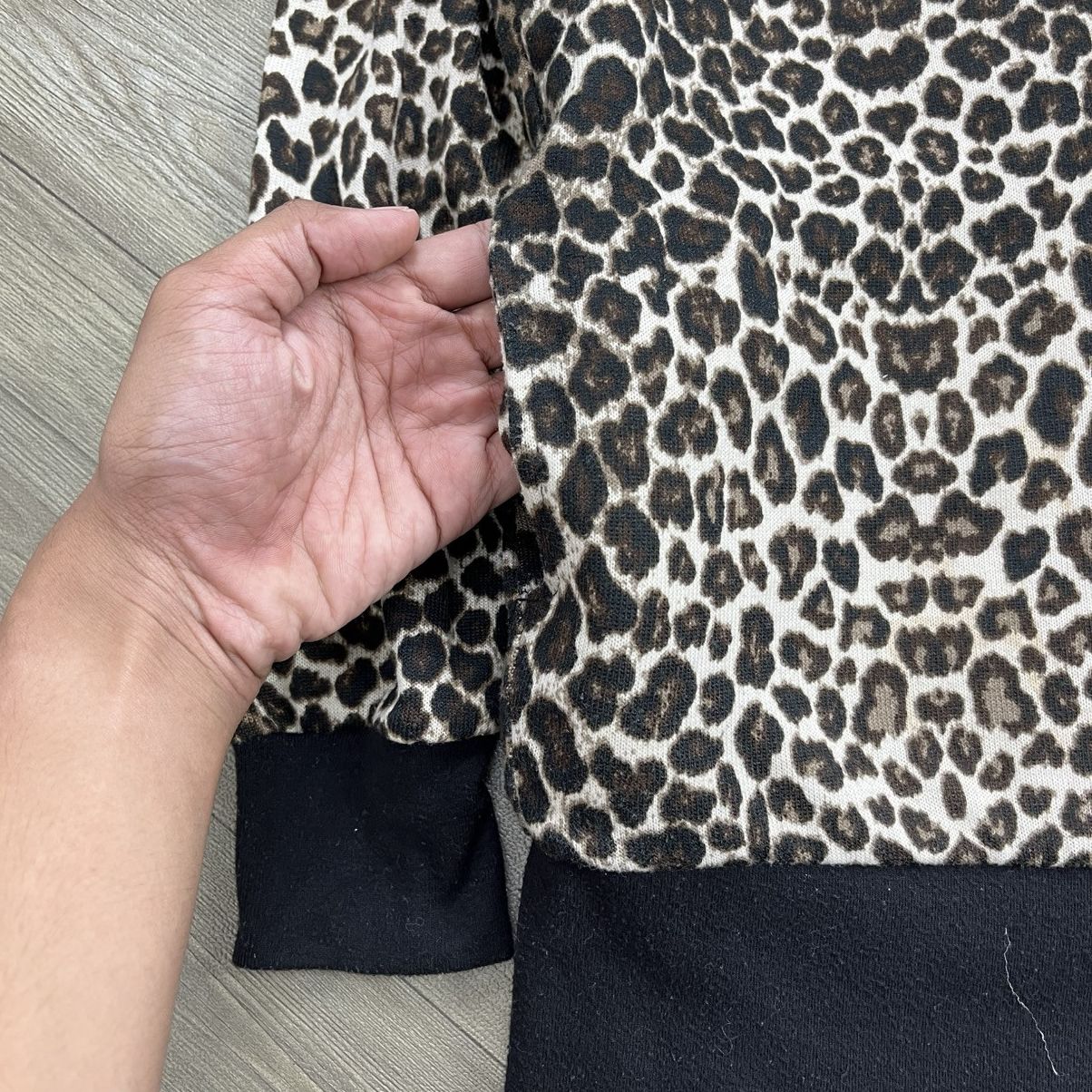 If Six Was Nine 2000s Japanese Leopard Zip Fur Hoodie Gothic Kmrii Lgb Style Size US L / EU 52-54 / 3 - 5 Thumbnail