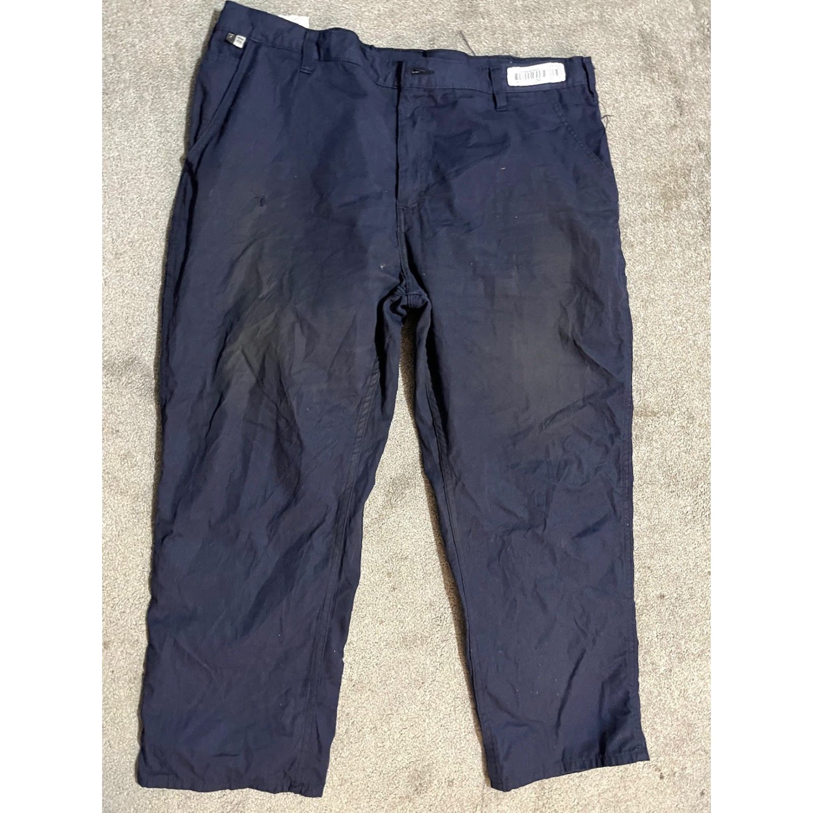 Carhartt VINTAGE Carhartt Carpenter Pants 42x30 Workwear Flame-Resistant Canvas Men Navy 20s Size US 42 / EU 58 - 3 Thumbnail
