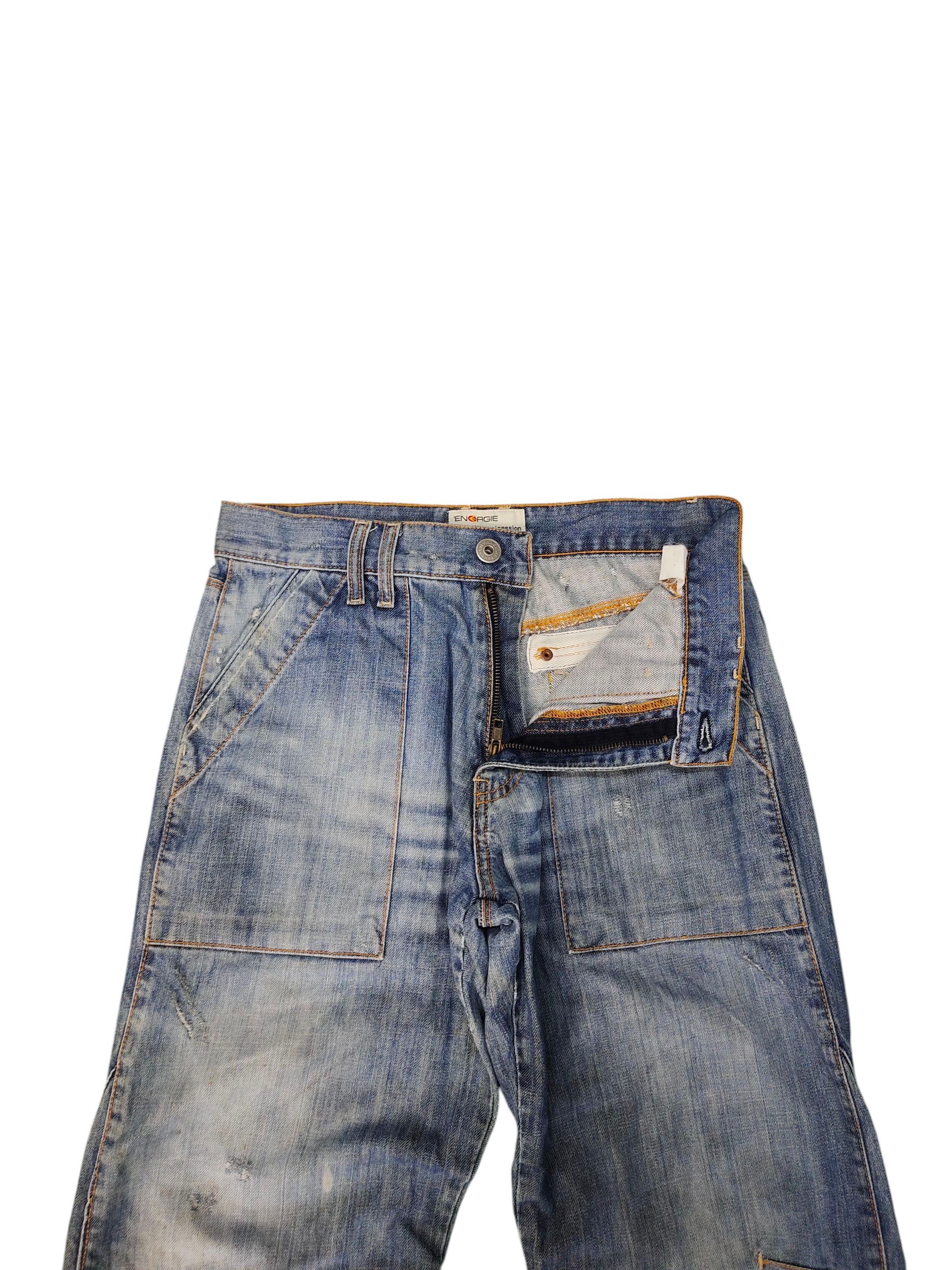 Energie Vintage Y2k Energie Worn-out & Distress Fatigue Denim Jeans Size US 30 / EU 46 - 8 Thumbnail