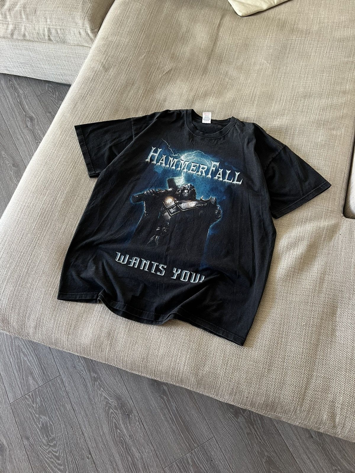 Band Tees × Vintage Vintage 💥 Hammer Fall Band Tee Size US XL / EU 56 / 4 - 2 Thumbnail