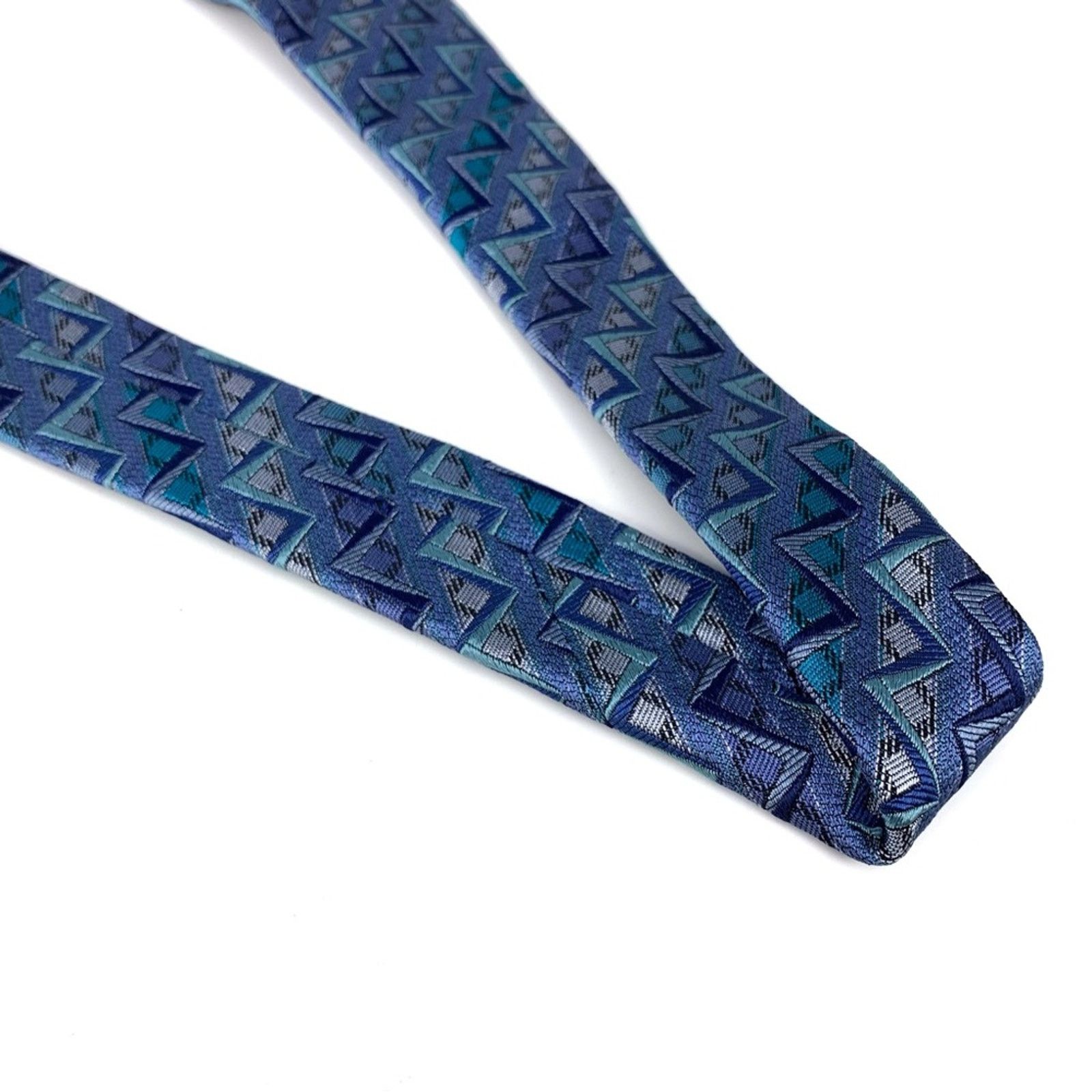 Missoni MISSONI Cravatte Silk Tie Geometric Blue Size ONE SIZE - 3 Thumbnail
