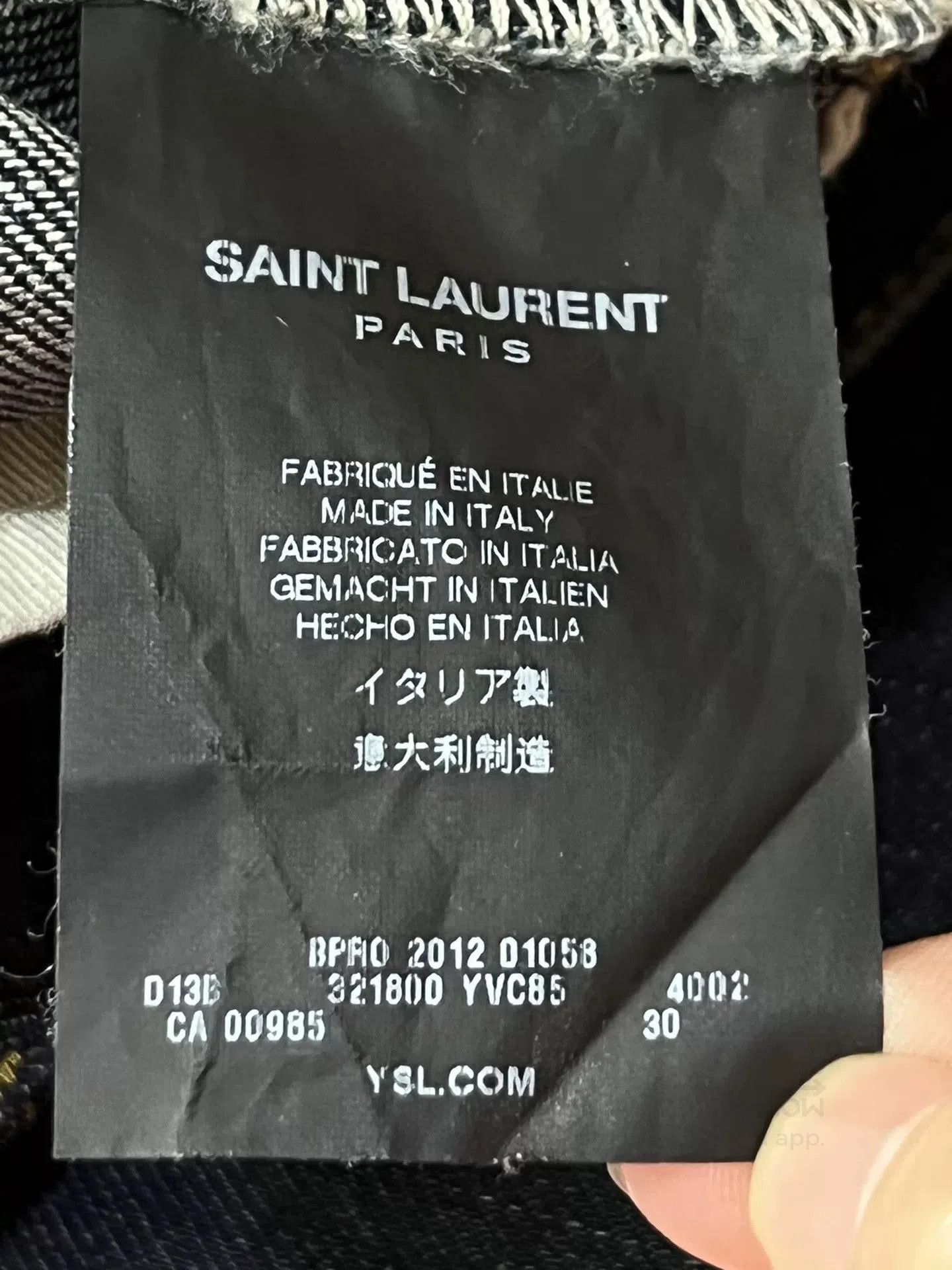 Saint Laurent Paris Saint Laurent Women's Slim Fit Jeans 30. Size 30" / US 8 / IT 44 - 7 Thumbnail