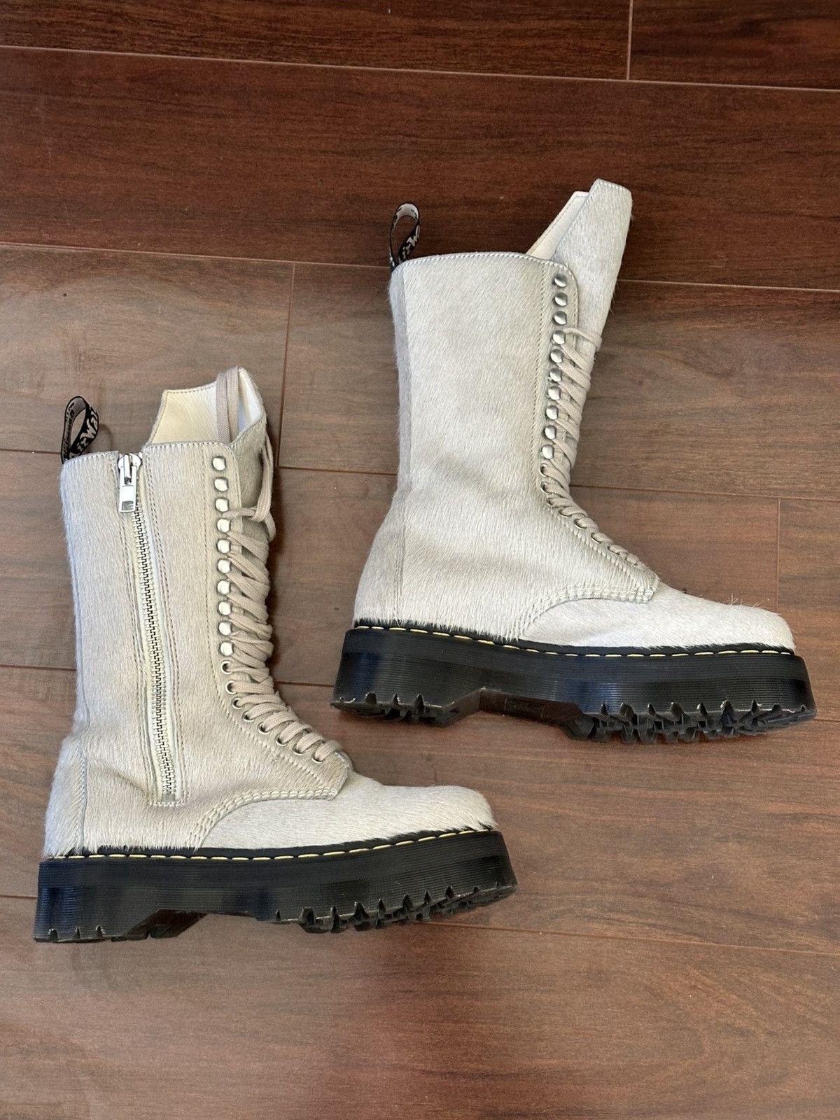 Dr. Martens × Rick Owens 1918 Rick Owens Ponyhair boots Size US 10.5 / EU 43-44 - 3 Thumbnail