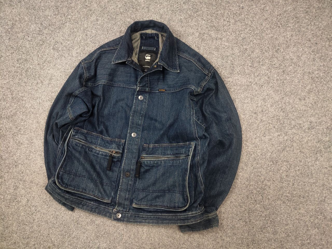 G-Star G-Star RAW Utility Coach Dakota Cargo Denim Vintage Jacket Size US L / EU 52-54 / 3 - 4 Thumbnail