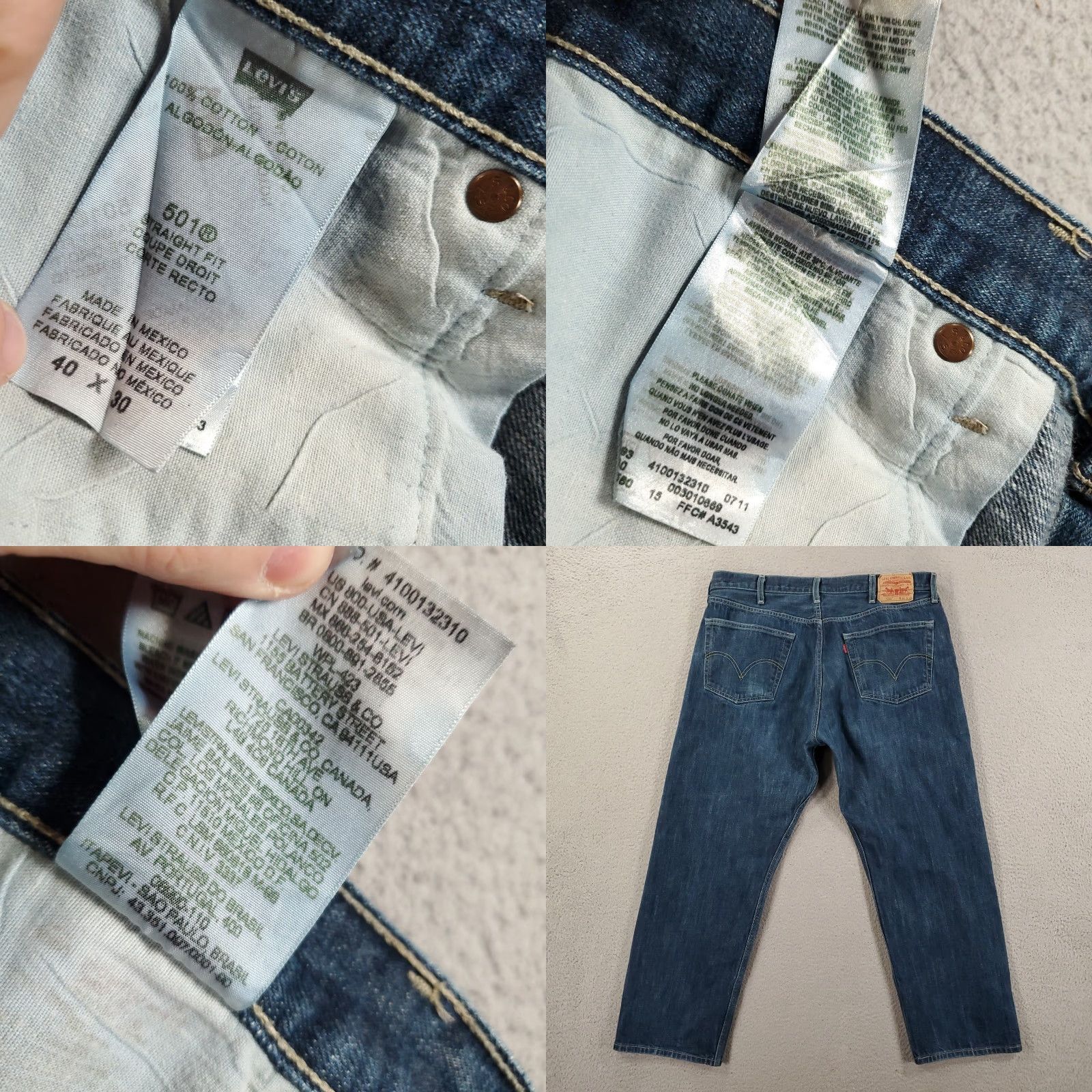 Levi's VINTAGE Levi's 501 Jeans Men 40x30 Denim Straight Blue 5-Pocket Regular Rise Button Fly Mens 90s Theme Size US 40 / EU 56 - 8 Thumbnail
