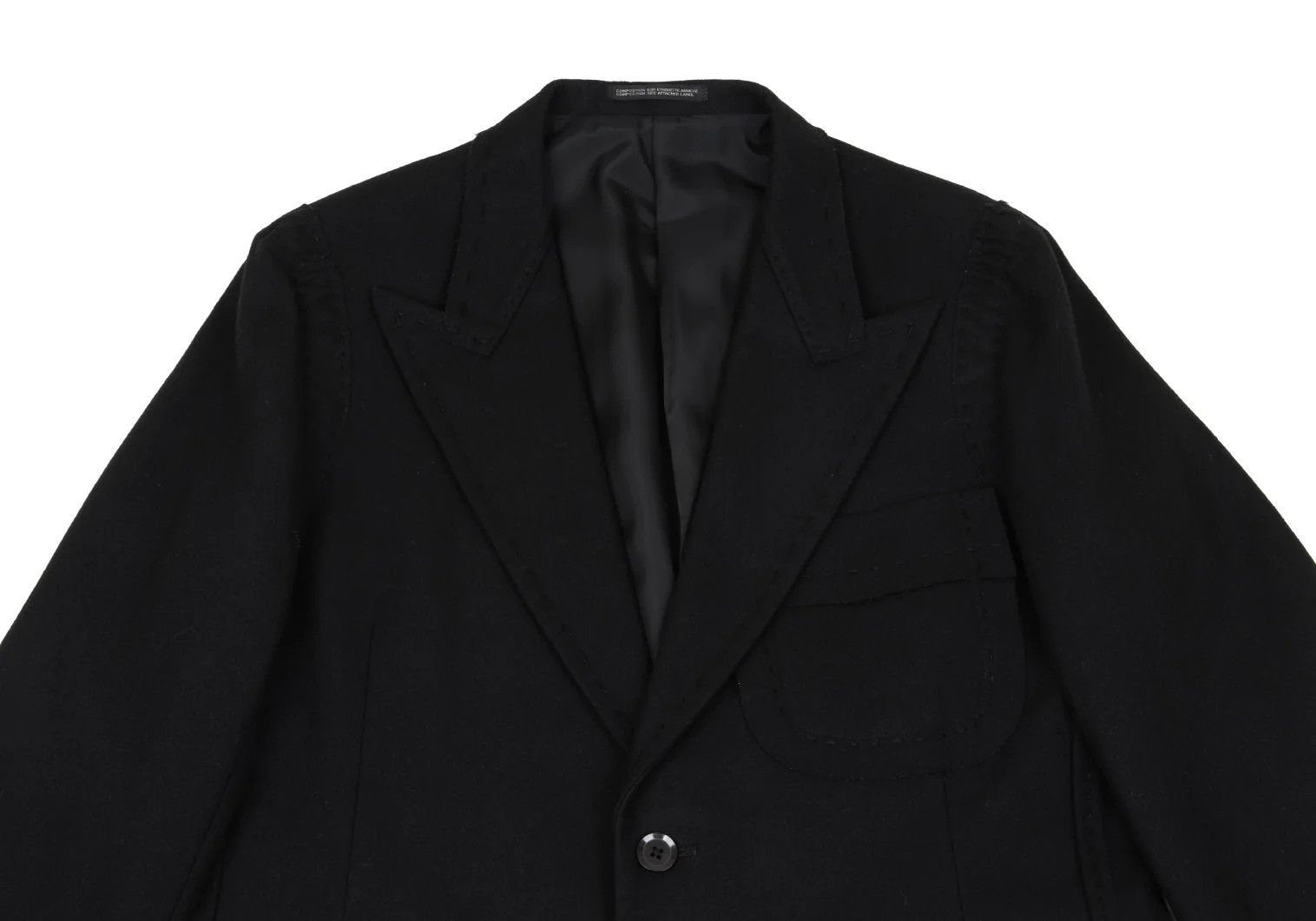 Yohji Yamamoto Yohji Yamamoto Wool Cut Stitch Design Jacket Size US L / EU 52-54 / 3 - 2 Thumbnail