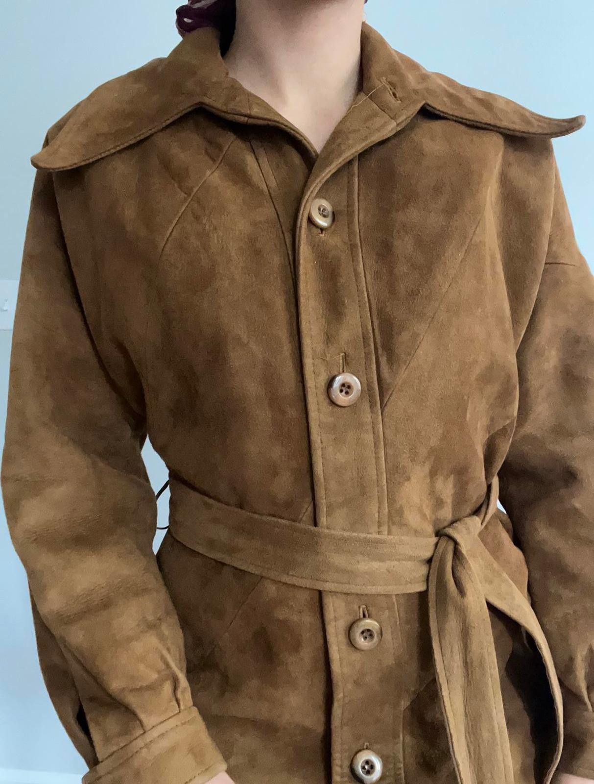 Other Women’s small suede leather coat with belt Size S / US 4 / IT 40 - 7 Thumbnail