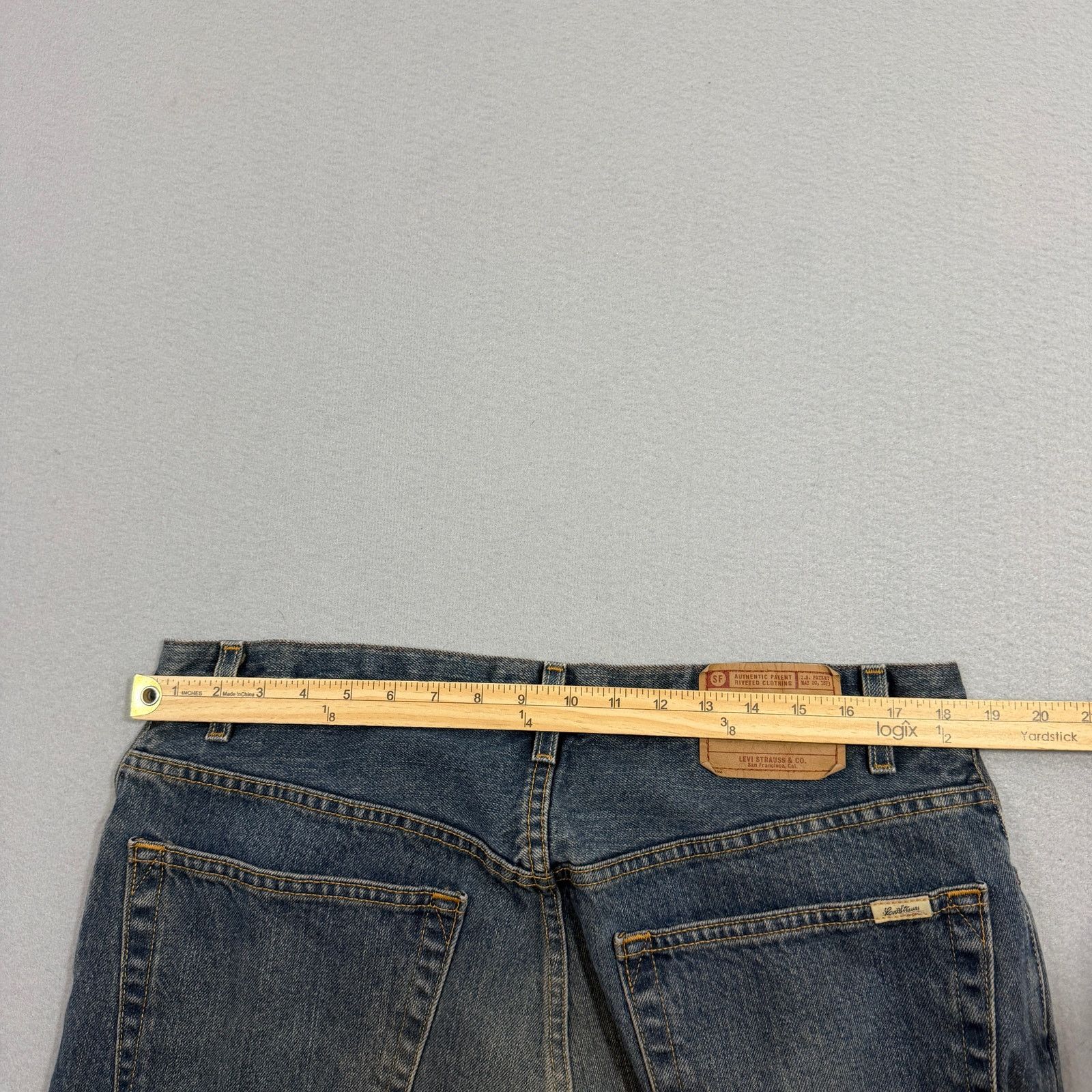 Levi's Vintage Levis Straight Fit Jeans Men's 38x32 Blue Sand Wash Size US 38 / EU 54 - 9 Thumbnail