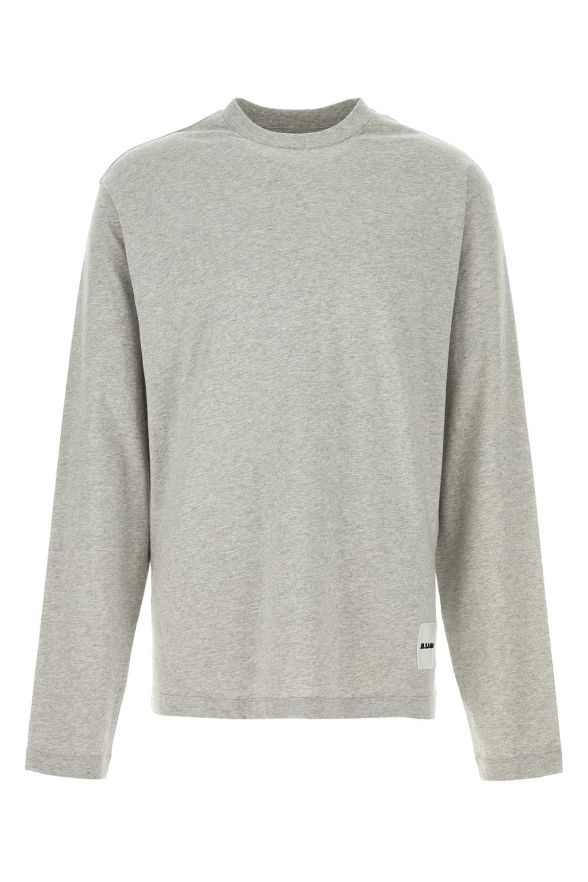 Jil Sander Grey Cotton T-Shirt Set Size US M / EU 48-50 / 2 - 1 Thumbnail