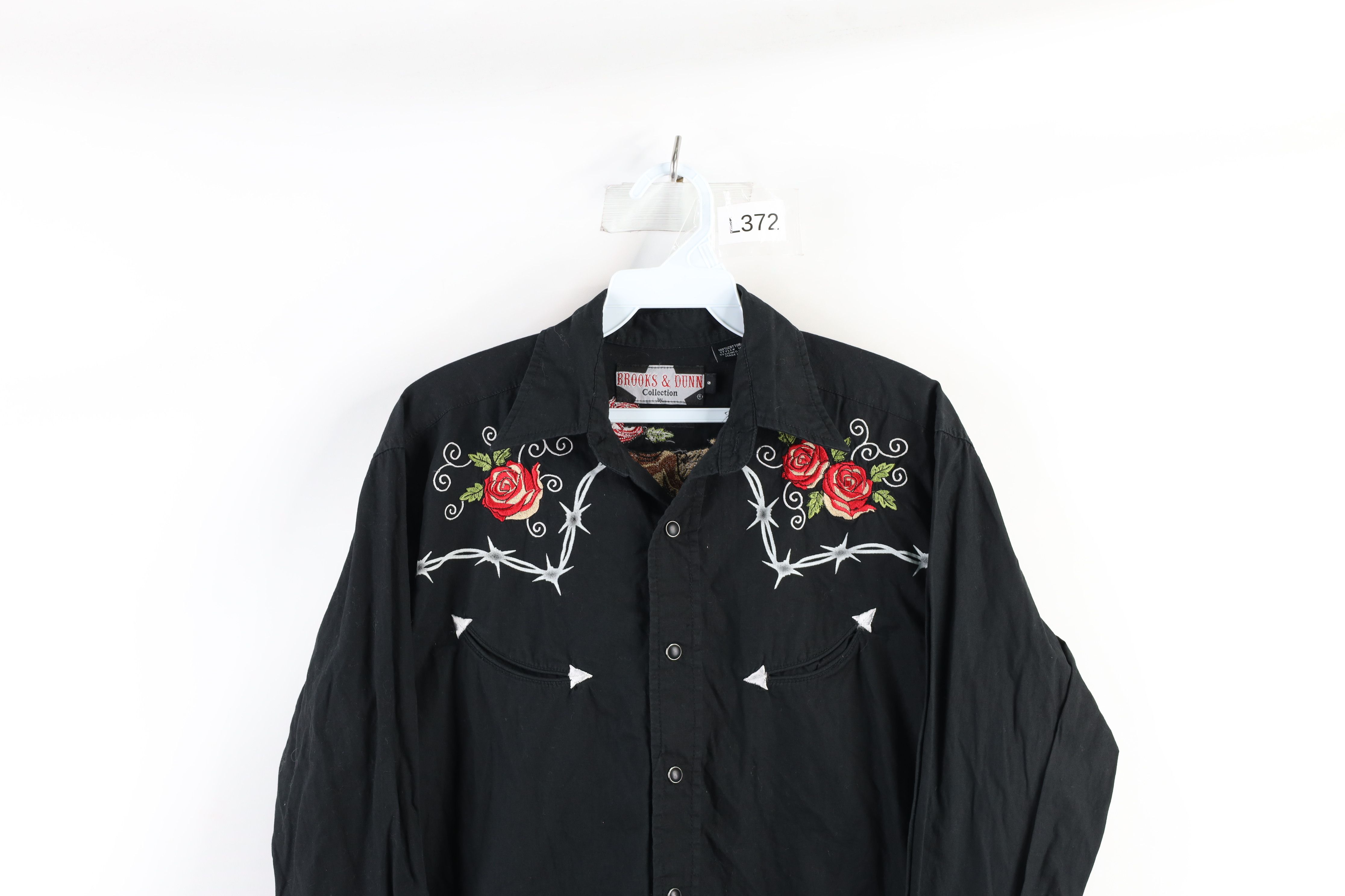 Vintage Vintage Rockabilly Rose Skull Snap Button Shirt Black Size US S / EU 44-46 / 1 - 2 Preview