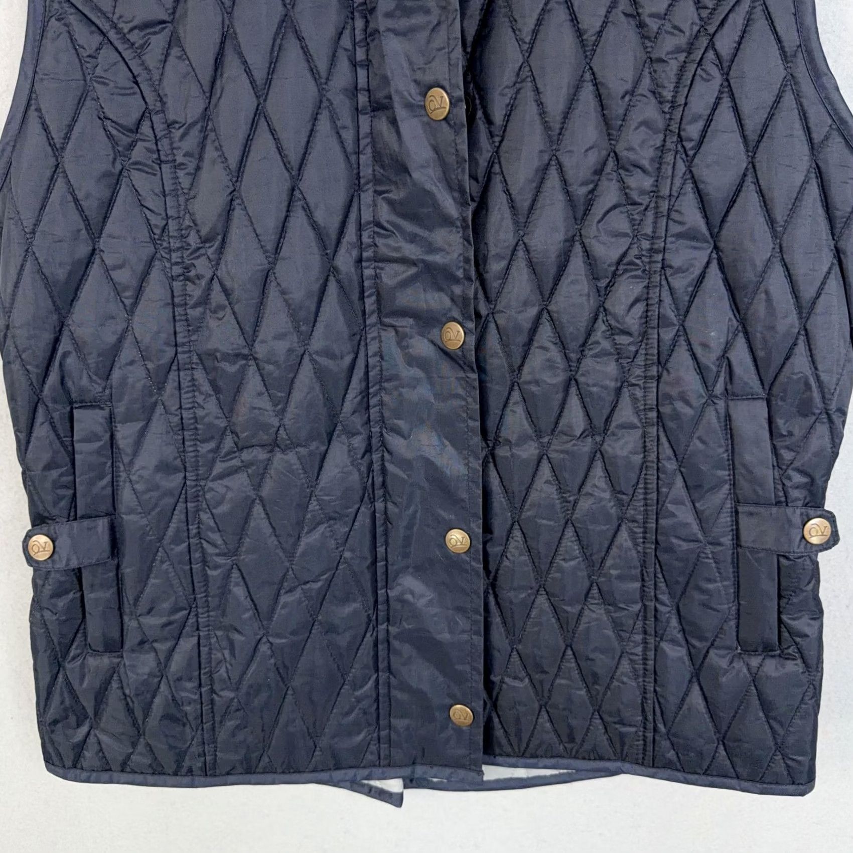 Vintage Ovation Vest Womens Large Blue Quilted Snap Front Equestrian Outdoor Gilet Size L / US 10 / IT 46 - 3 Thumbnail