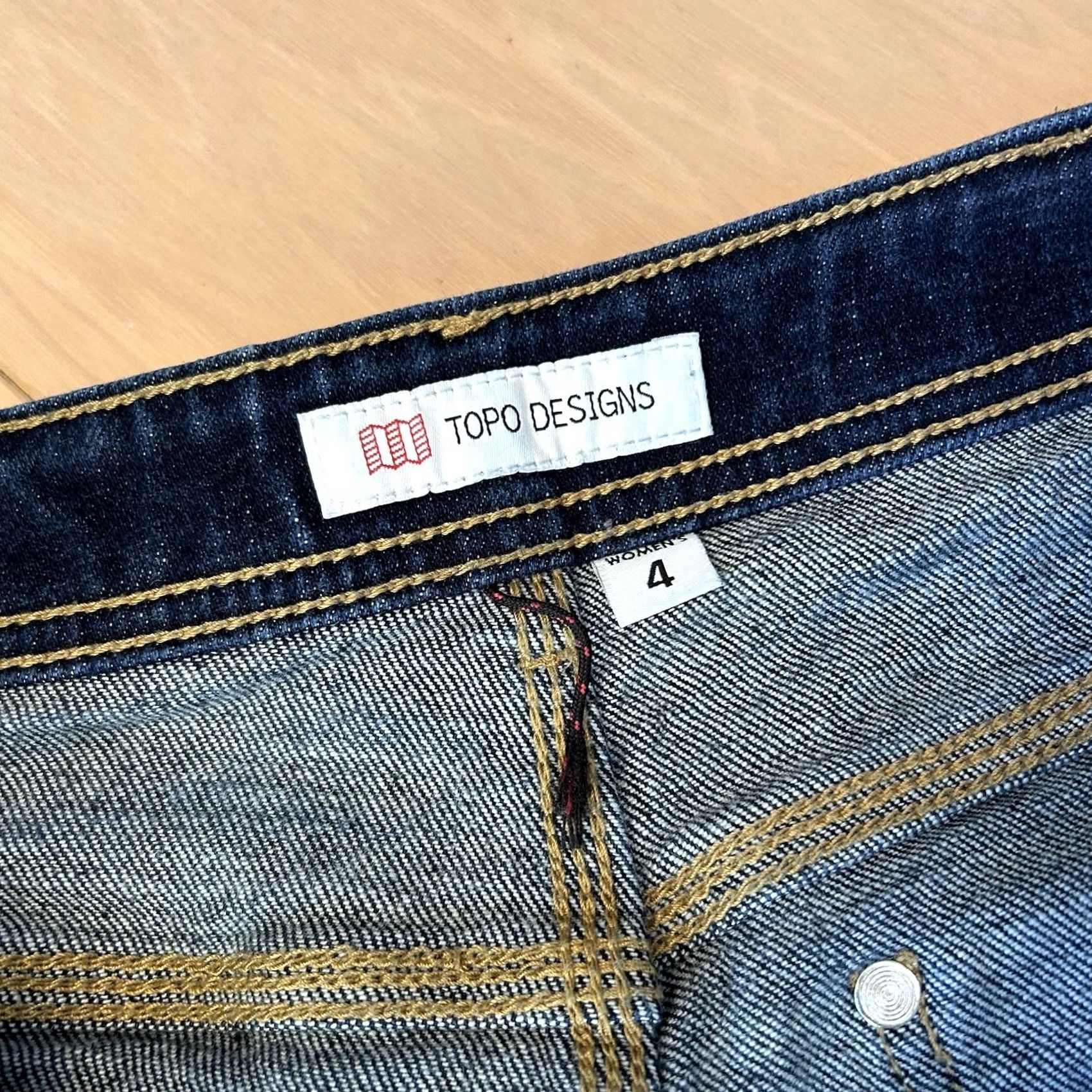 Topo Designs Topo Designs Dark Wash Denim Womens Size 4 Jeans 27 Size 27" / US 4 / IT 40 - 4 Thumbnail