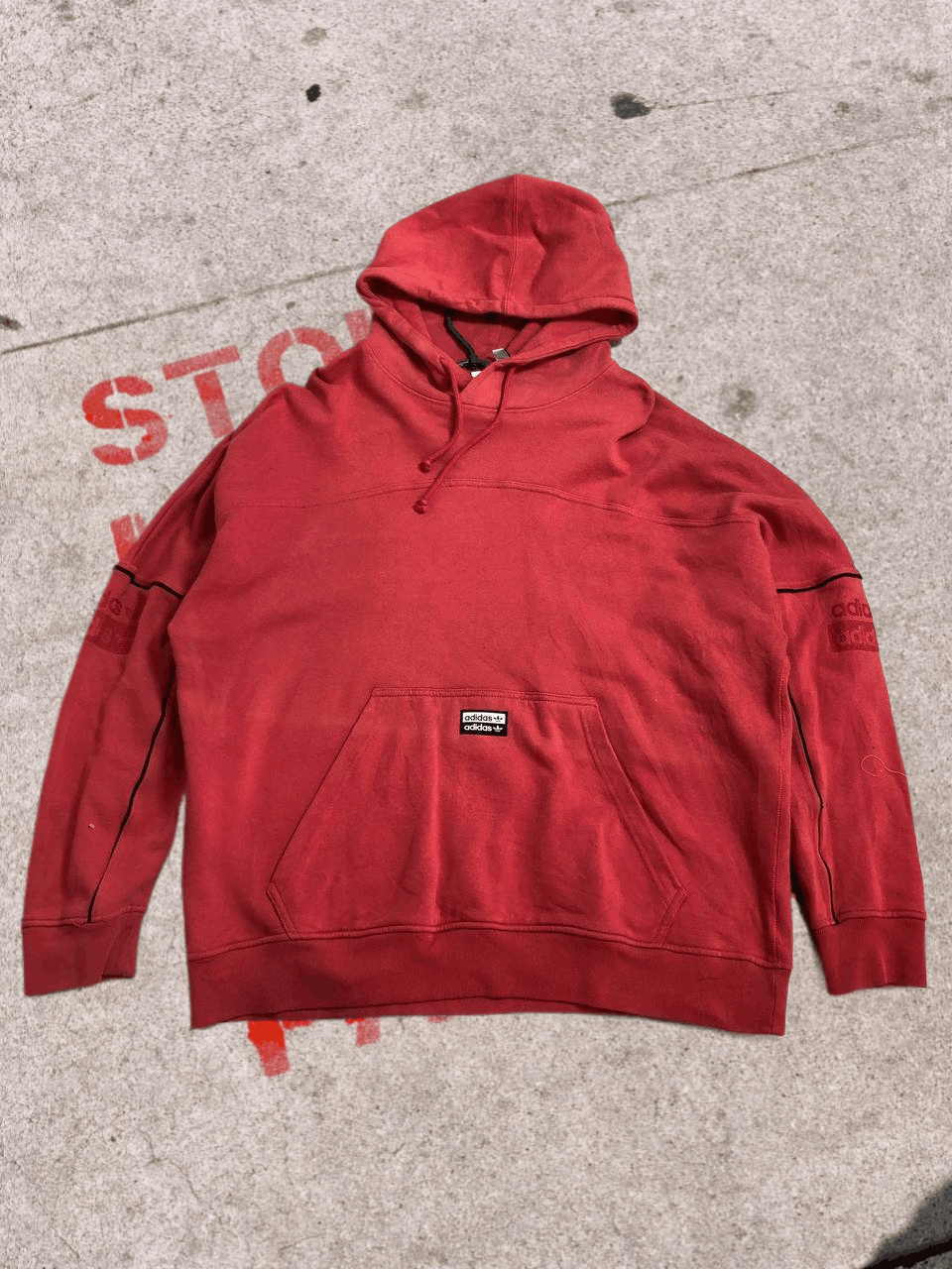 Adidas Adidas Sweatshirt Hoodie Thrashed Size US XL / EU 56 / 4 - 1 Thumbnail