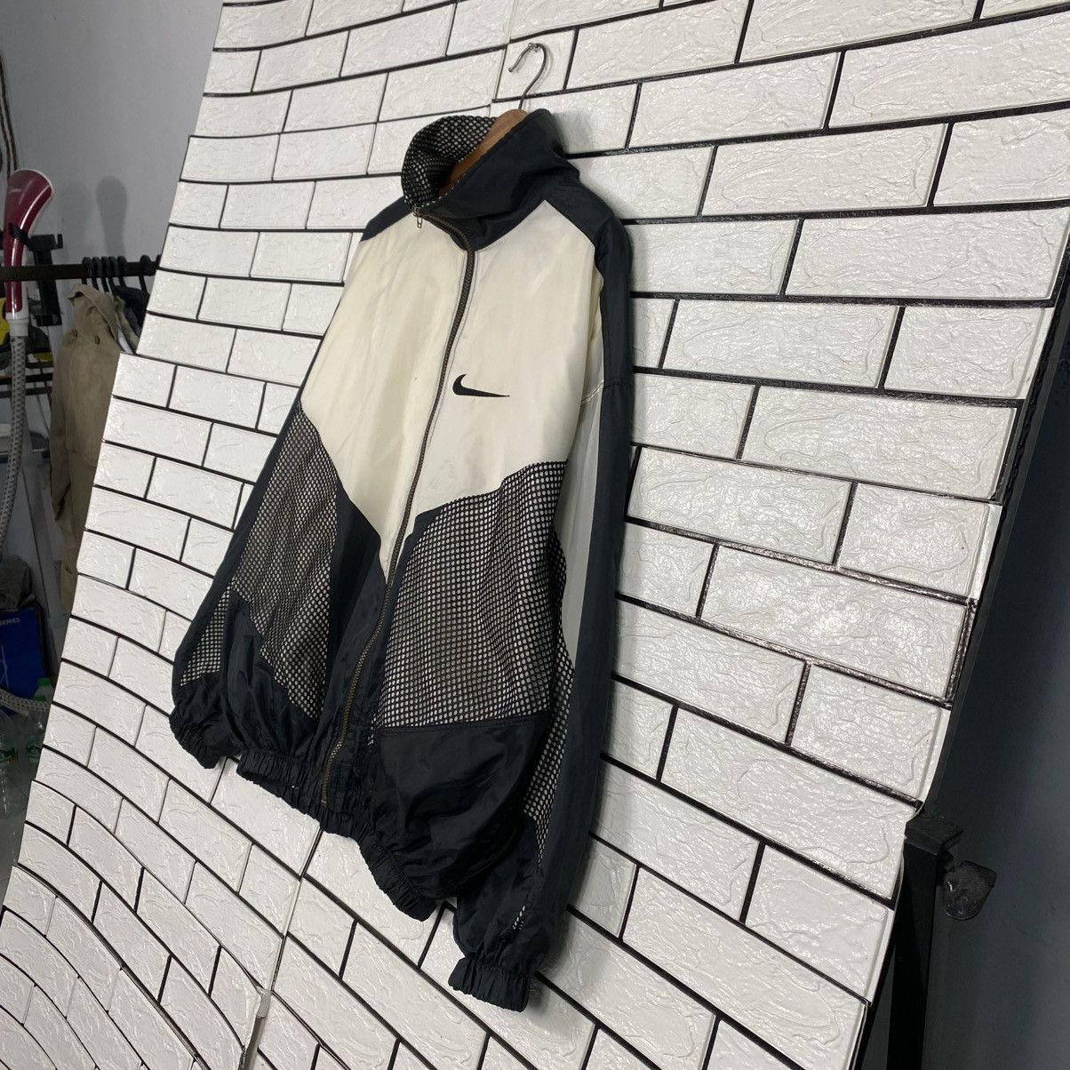 Nike 🔥VINTAGE BOMBER JACKET NIKE BIG SWOOSH Size US L / EU 52-54 / 3 - 3 Thumbnail