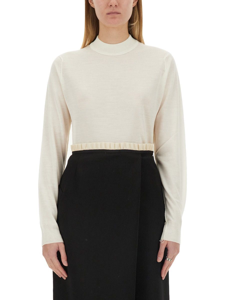 Maison Margiela MAISON MARGIELA WOOL JERSEY. - IVORY Size L / US 10 / IT 46 - 1 Thumbnail