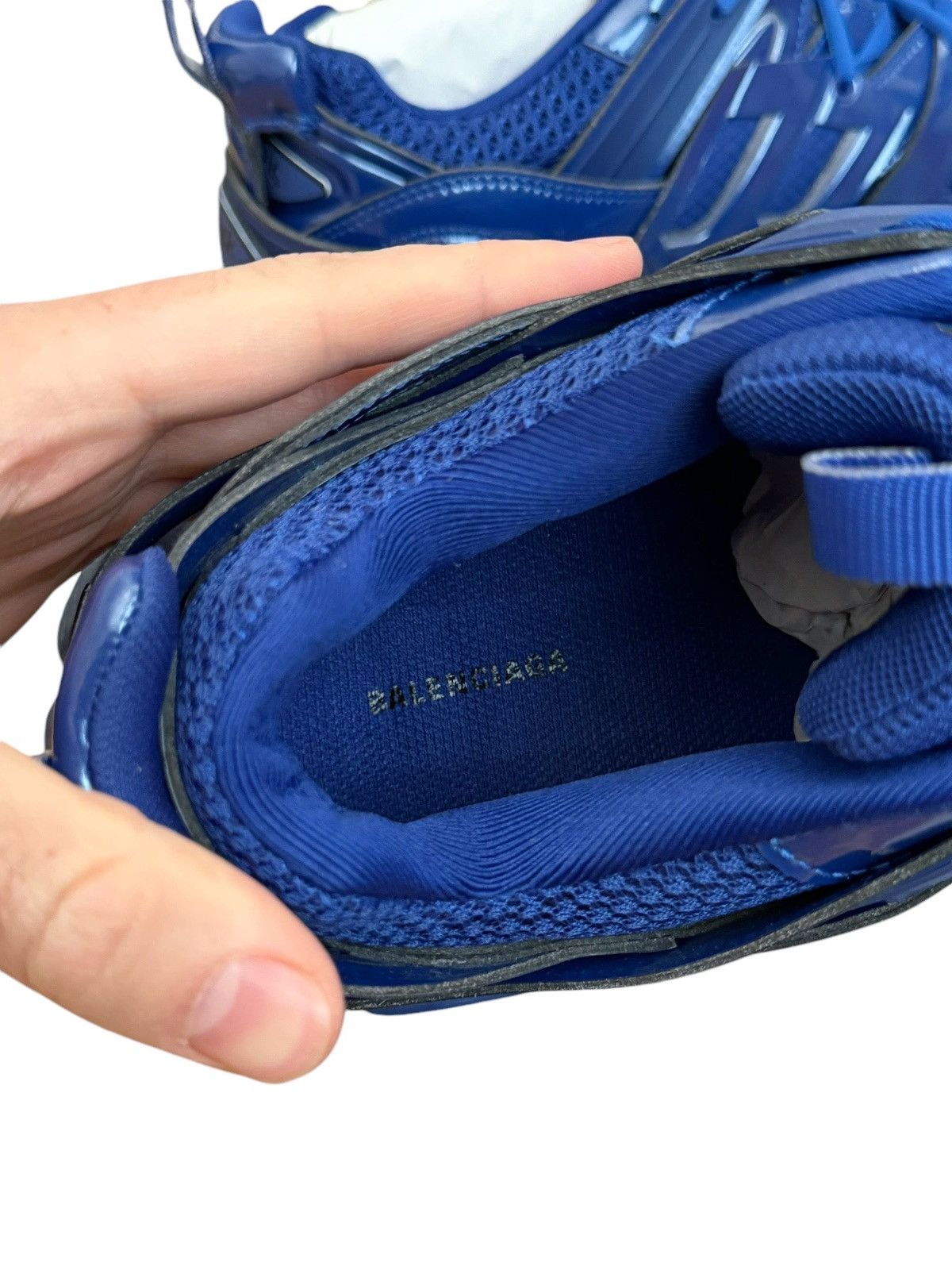 Balenciaga Metallic Blue Track Runner Sneaker Size US 7 / EU 40 - 10 Thumbnail