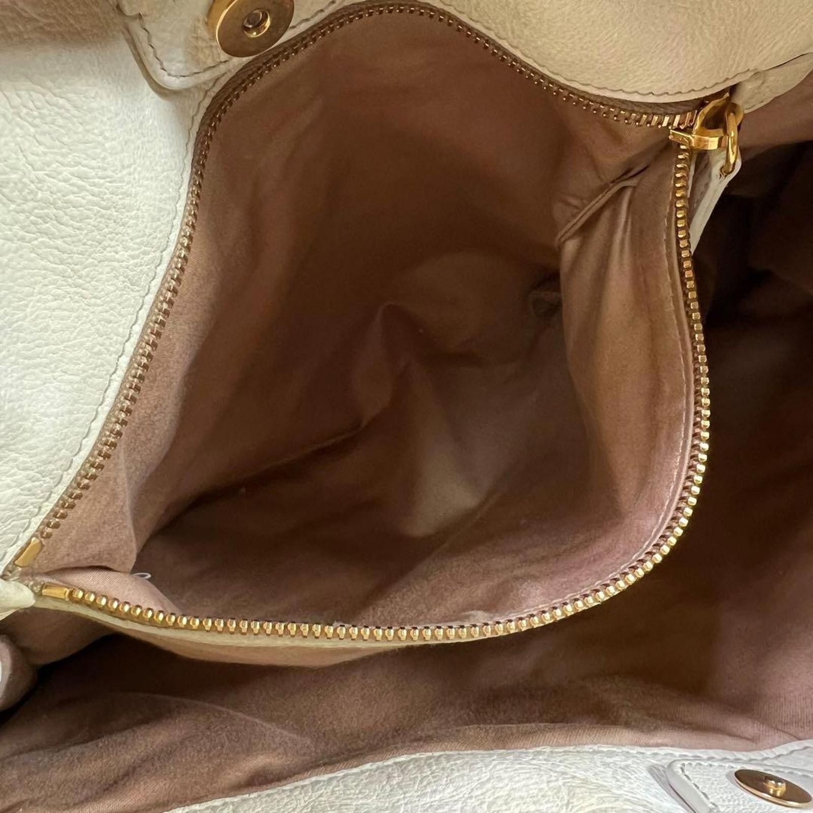 Miu Miu Miu Miu- Beige Leather Handbag with Knotted Handles Size ONE SIZE - 8 Thumbnail