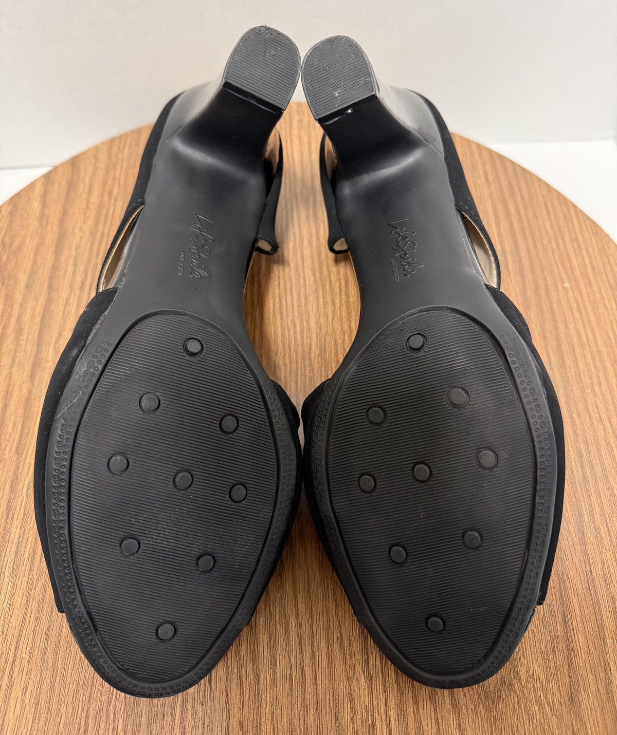 Other Life Stride Women Black Caren PeepToe Soft System Mod Sandal Size US 10 / IT 40 - 10 Thumbnail