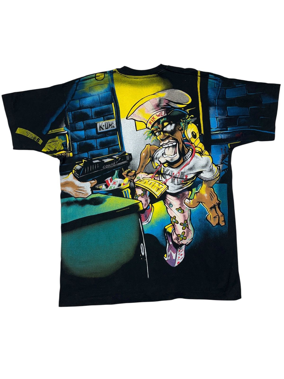 Rap Tees Vintage 1993 Conart All Over Print T-shirt Hip Hop Rap Tee Size US XL / EU 56 / 4 - 2 Thumbnail