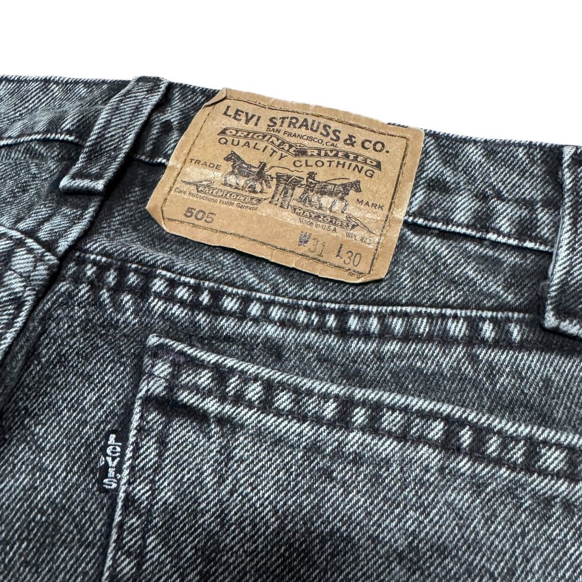 Levi's Vintage 90s Levis 505 Black Acid Wash Jeans Size US 30 / EU 46 - 12 Thumbnail