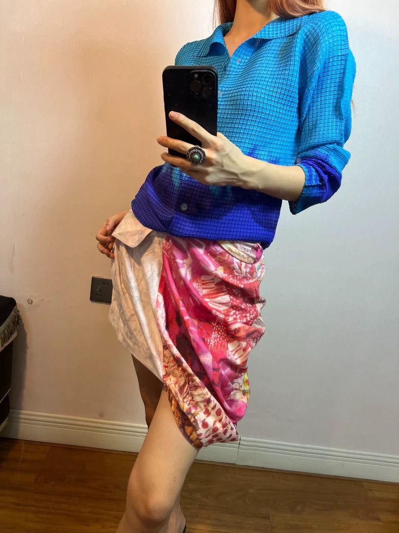 Issey Miyake Issey Miyake size:2 Gradient blue cardigan Size M / US 6-8 / IT 42-44 - 9 Thumbnail