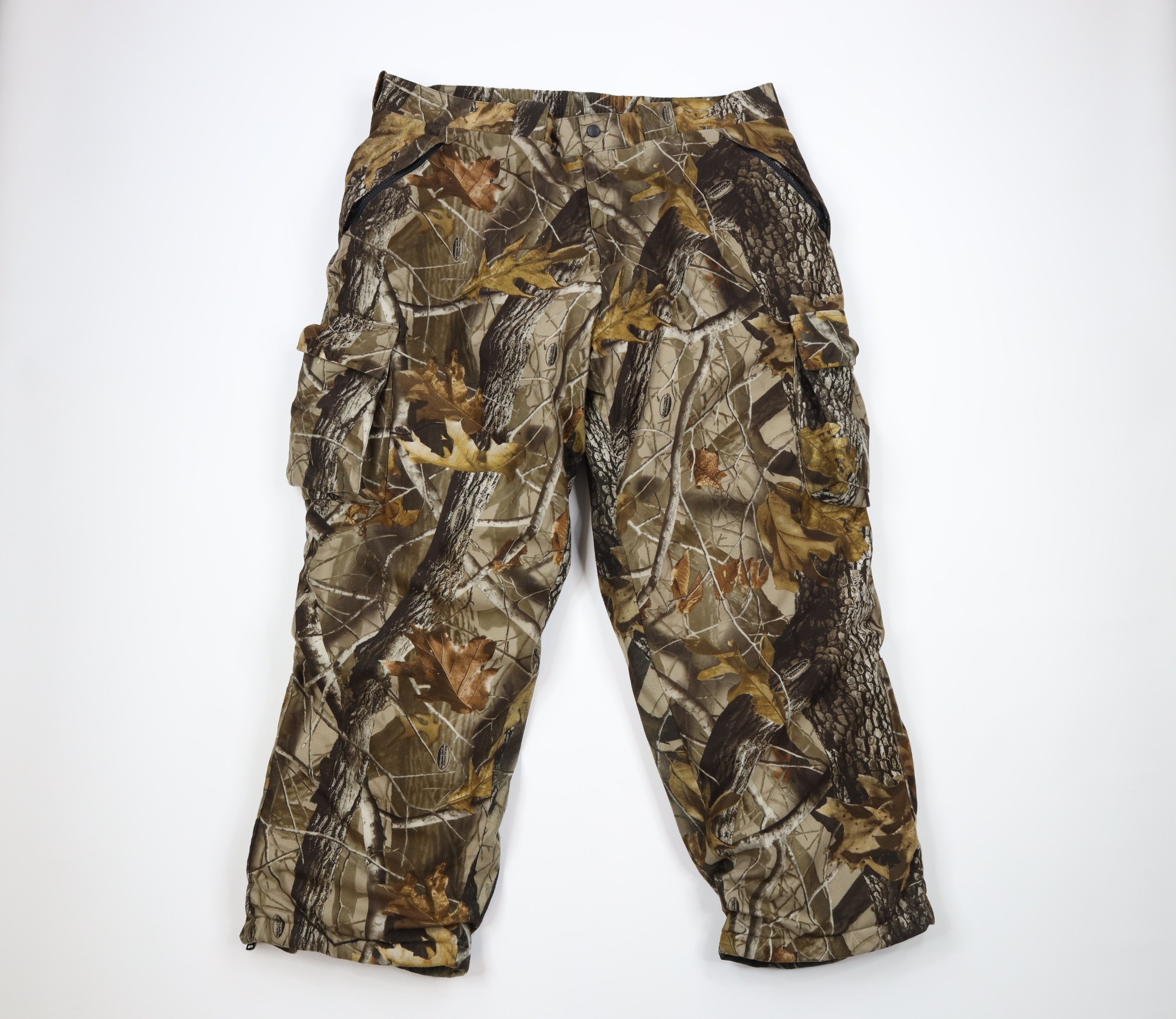 image of Vintage Insulated Wide Leg Realtree Camouflage Cargo Pants, Men's (Size 40)