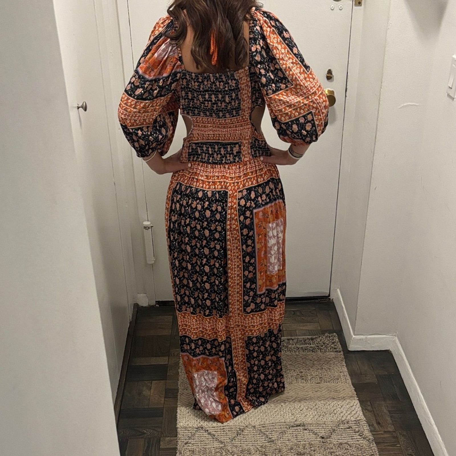 Other NWT Jen's Pirate Booty Black Orange Long Sleeve Dress L/XL Size L / US 10 / IT 46 - 10 Thumbnail