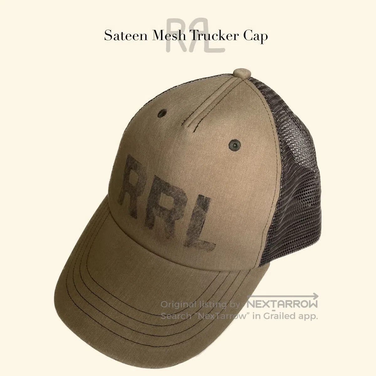 RRL Ralph Lauren Double RL Logo Military Baseball Cap. Size ONE SIZE - 1 Thumbnail