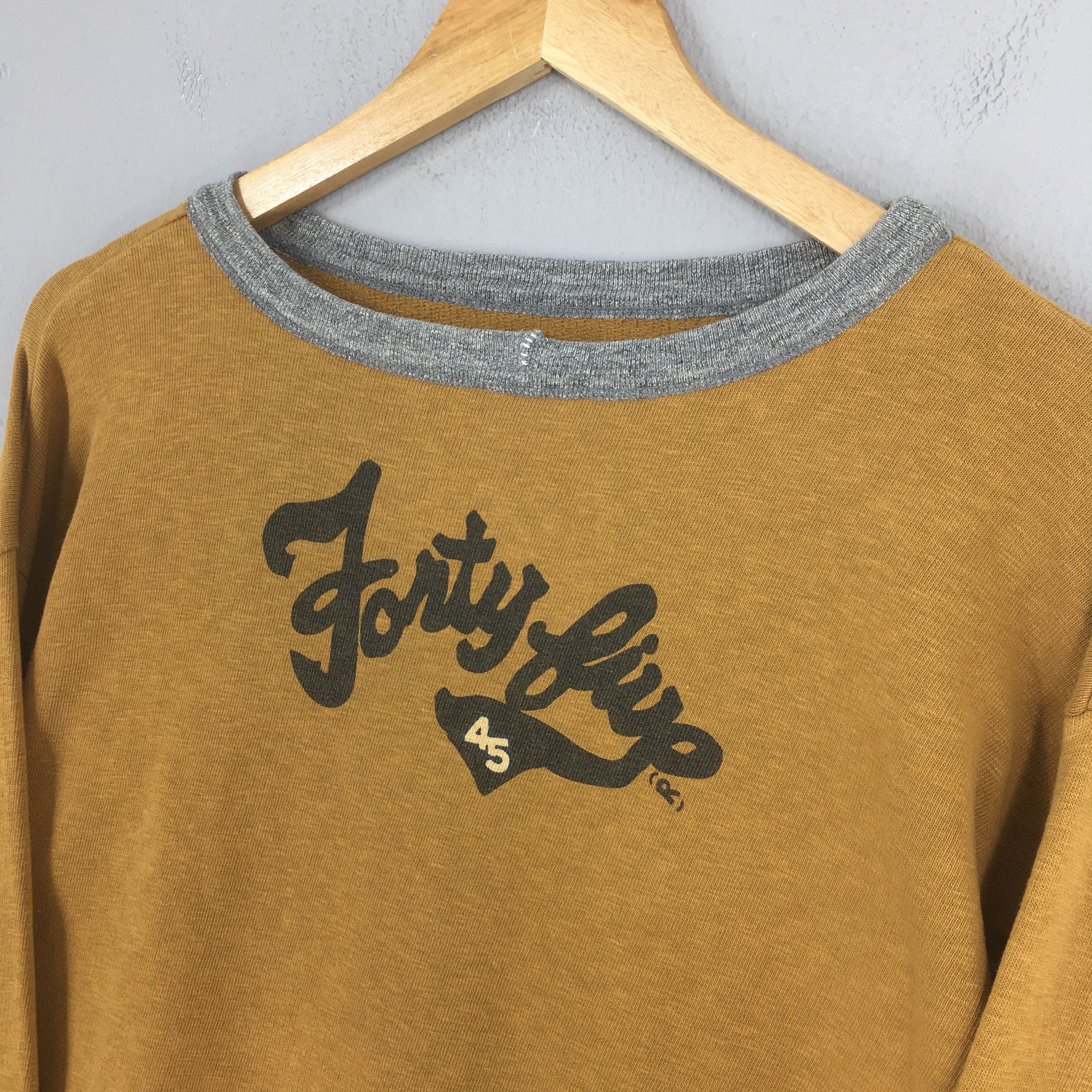 45rpm × Vintage Vintage 45RPM Studio Japan Brown Sweatshirt Medium Size US M / EU 48-50 / 2 - 3 Thumbnail