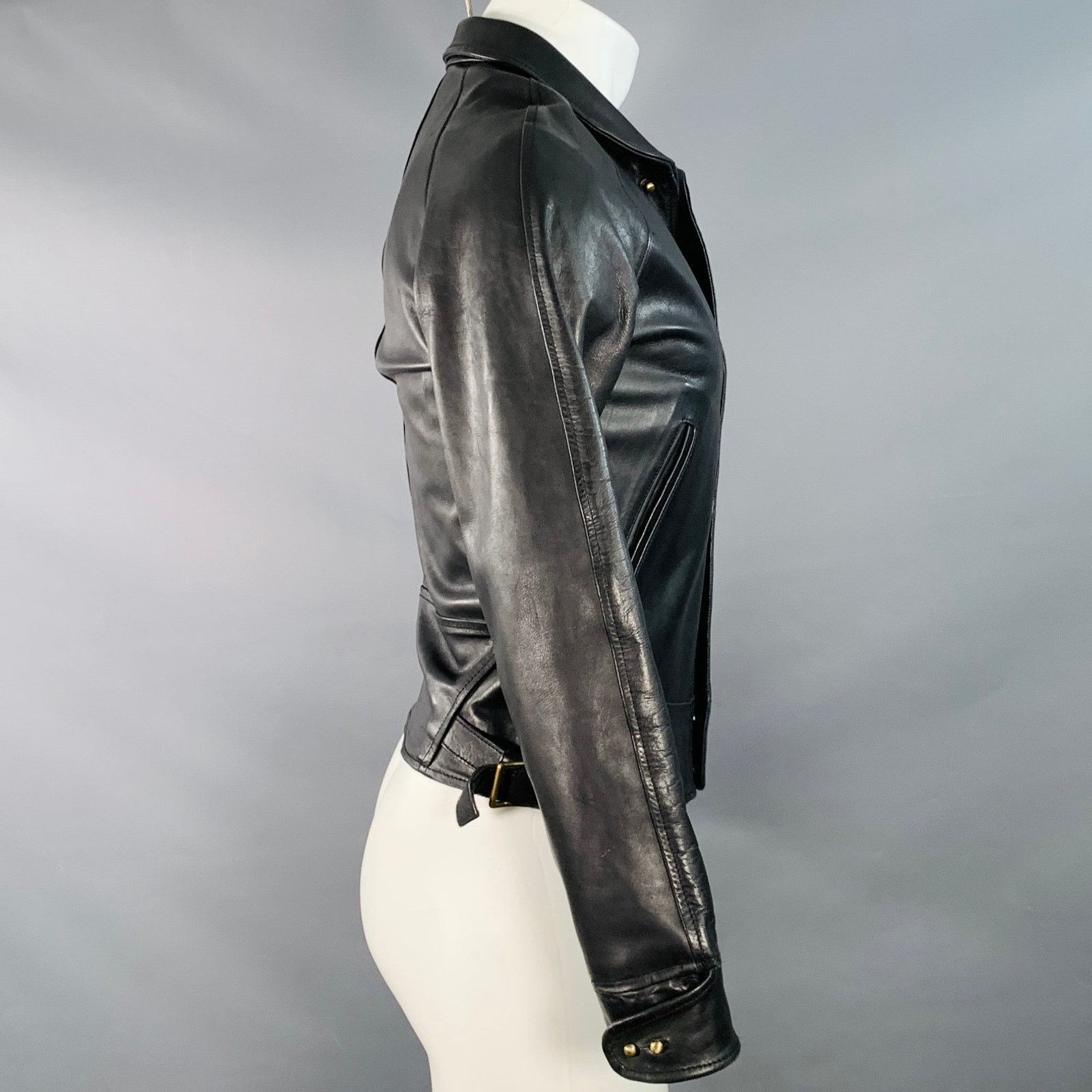 Other AL'S ATTIRE Size S Black Leather Studs Club Collar Jacket Size US S / EU 44-46 / 1 - 3 Thumbnail