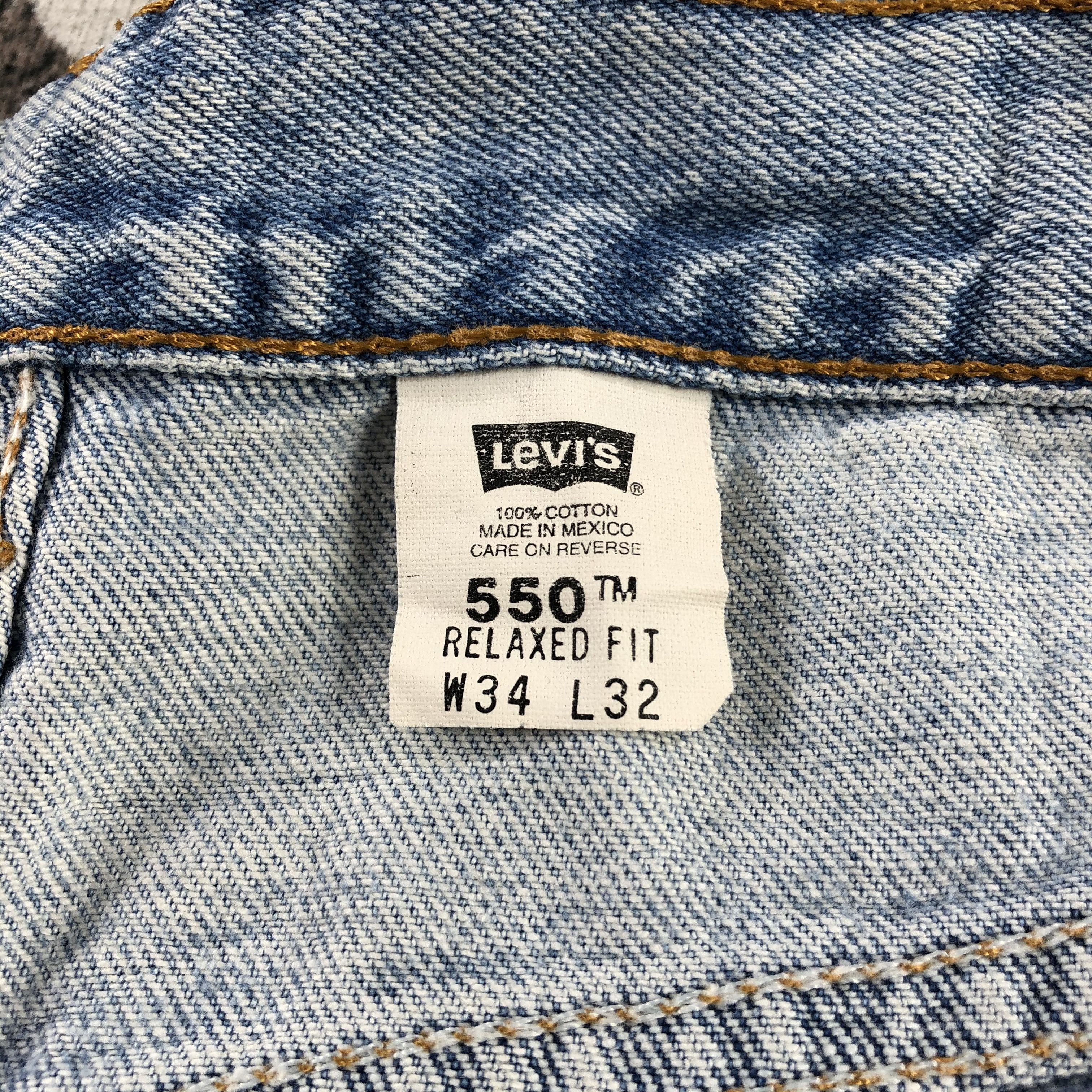 Levi's Vintage 90s Levis 550 Jeans Medium Wash Denim KJ1365 Size US 34 / EU 50 - 10 Thumbnail