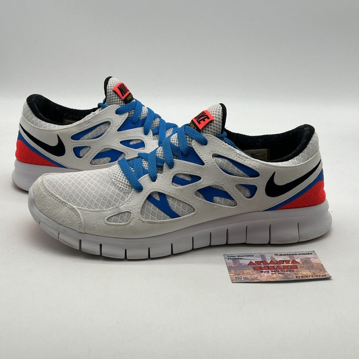 Nike Free run 2 white photo blue Size US 12 / EU 45 - 1 Thumbnail
