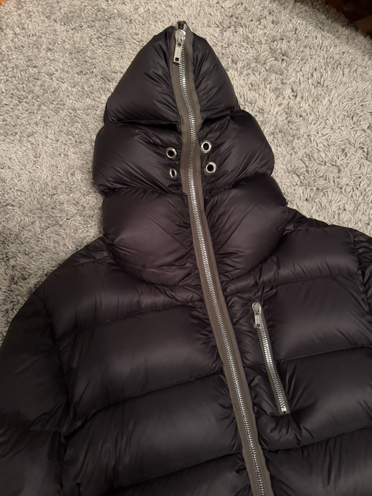 Rick Owens GRAIL Rick Owens Strobe FW22 Gimp Zip-Up Puffer Jacket Size US XL / EU 56 / 4 - 2 Thumbnail