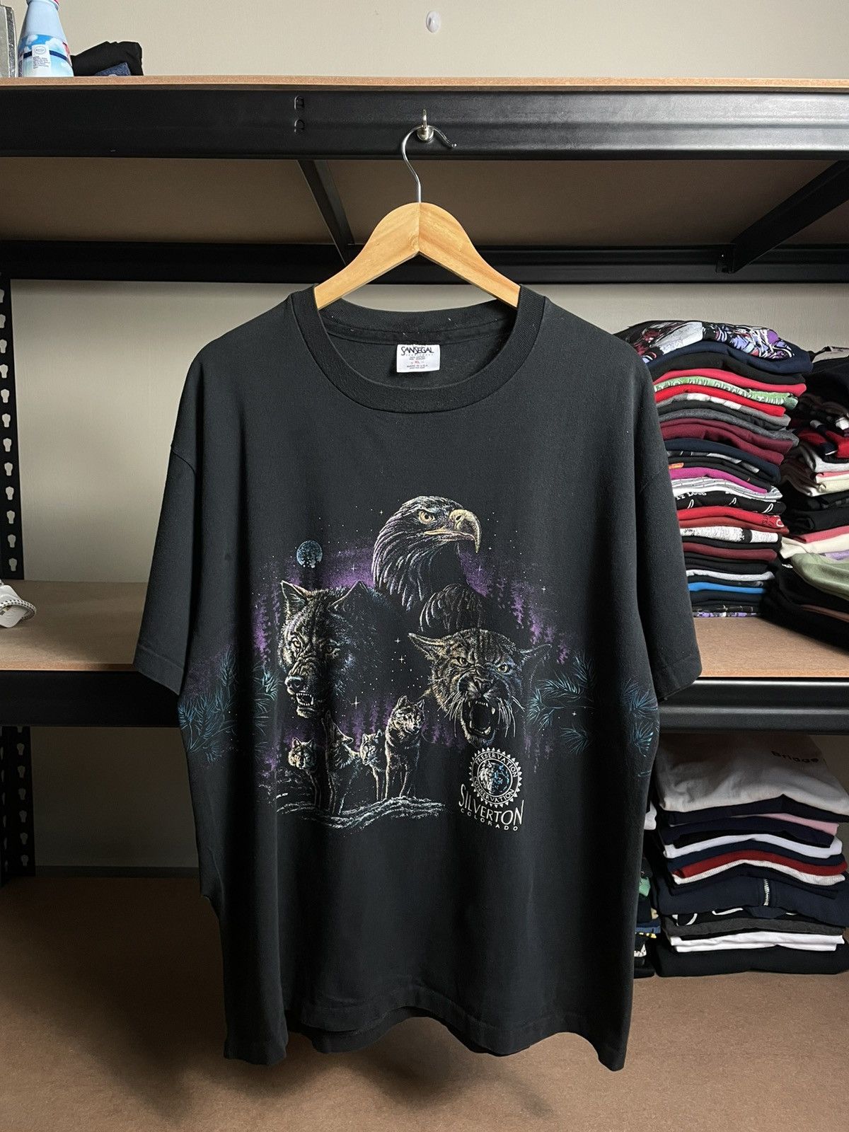 Other Vintage Black Hills Shirt Black Wolf Nature Animal Size US XL / EU 56 / 4 - 1 Thumbnail