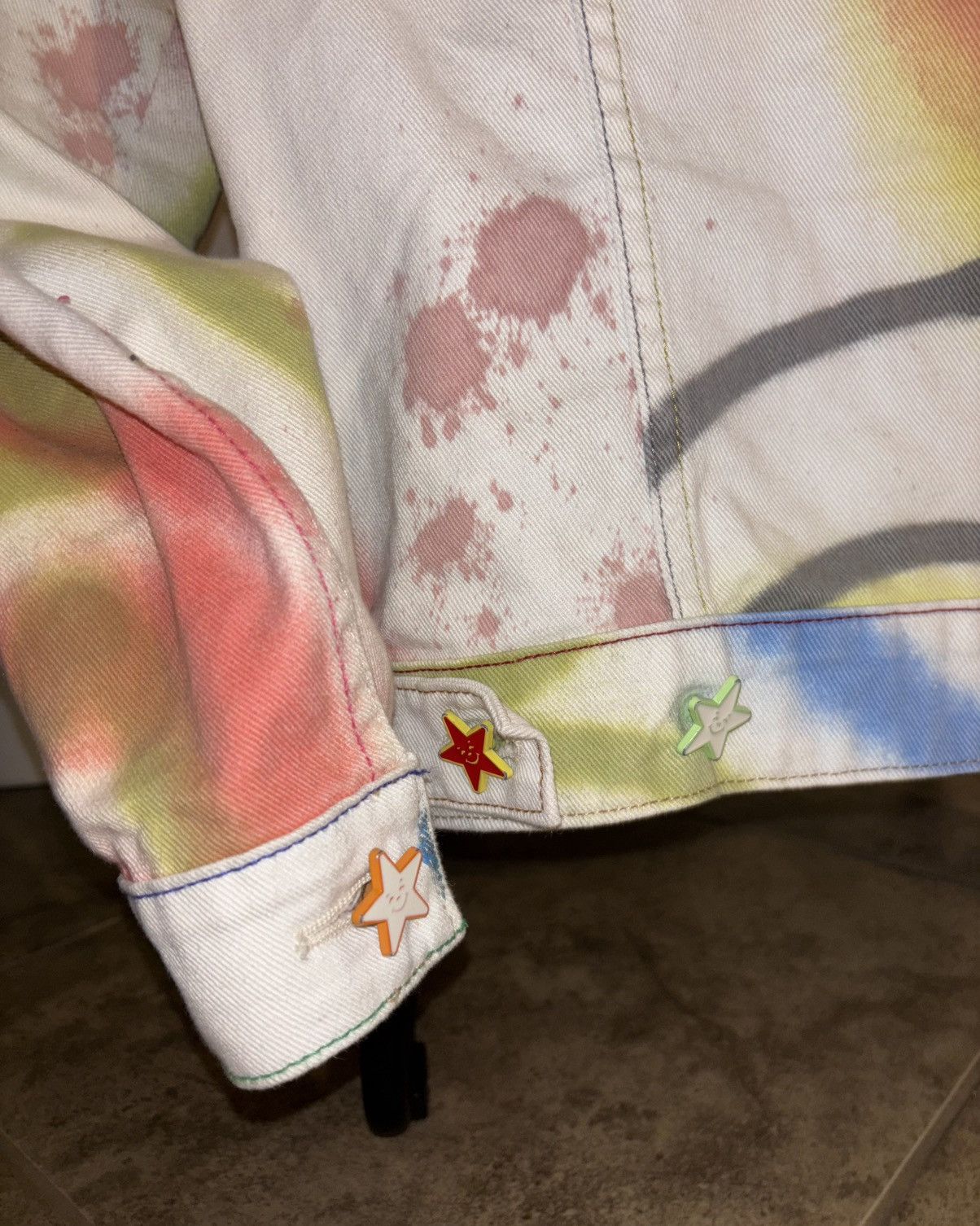 Asspizza × Designer 2021 Asspizza Painted White Denim Jacket Men’s Medium 1/1 Size US M / EU 48-50 / 2 - 6 Thumbnail