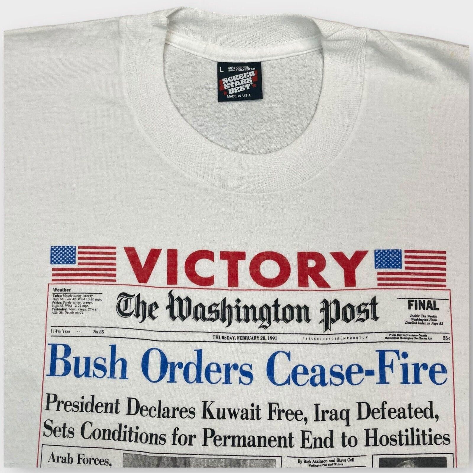 Other 1991 President Bush Washington Post Tee Size US L / EU 52-54 / 3 - 3 Thumbnail