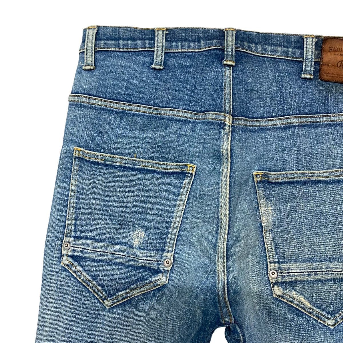 Japanese Brand Fadthree Denim Biker Jeans Stretch Size US 30 / EU 46 - 11 Thumbnail