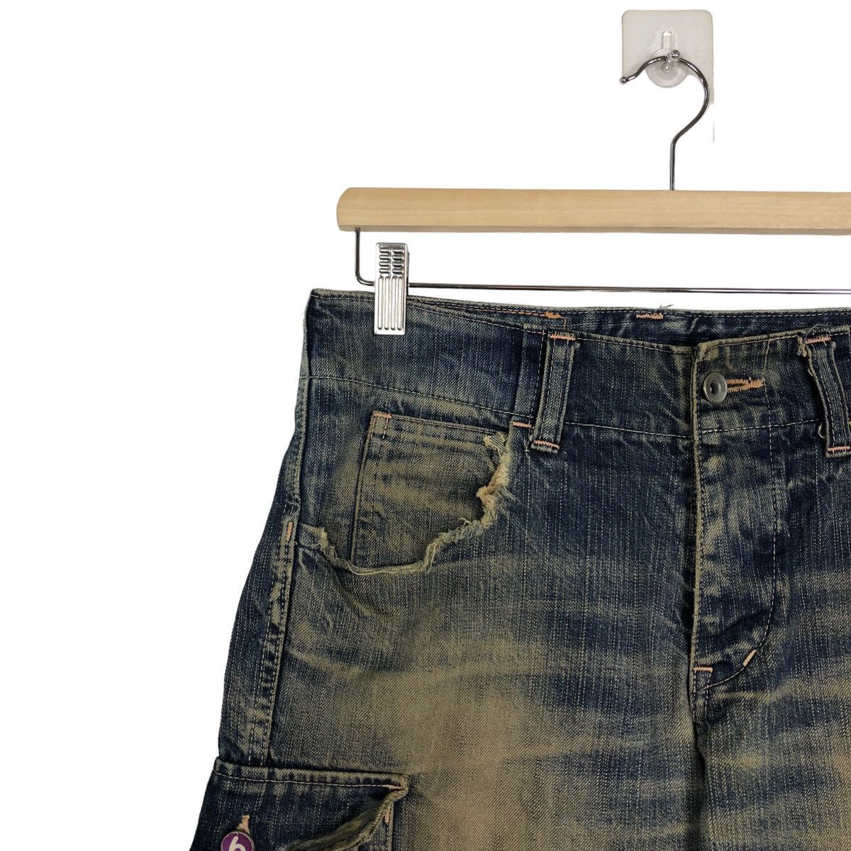 Japanese Brand 🔥90’s BUSH DENIM JEANS DISTRESSED DESIGN JOHNBULL JAPAN Size US 30 / EU 46 - 6 Thumbnail