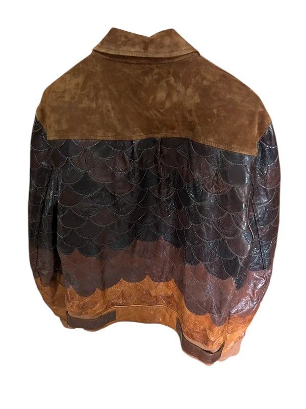 Roberto Cavalli FISHSKIN LEATHER JACKET Size US XL / EU 56 / 4 - 2 Thumbnail