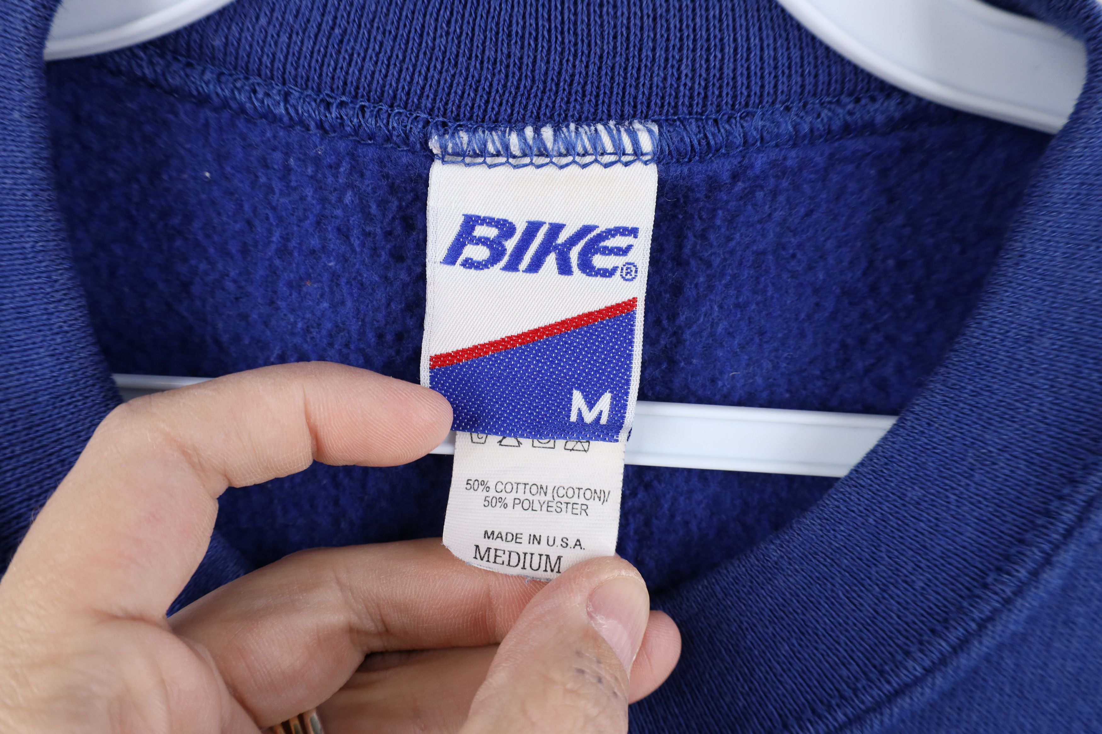 Vintage Vintage 90s Bike Blank Crewneck Sweatshirt Royal Blue USA Size US M / EU 48-50 / 2 - 11 Thumbnail