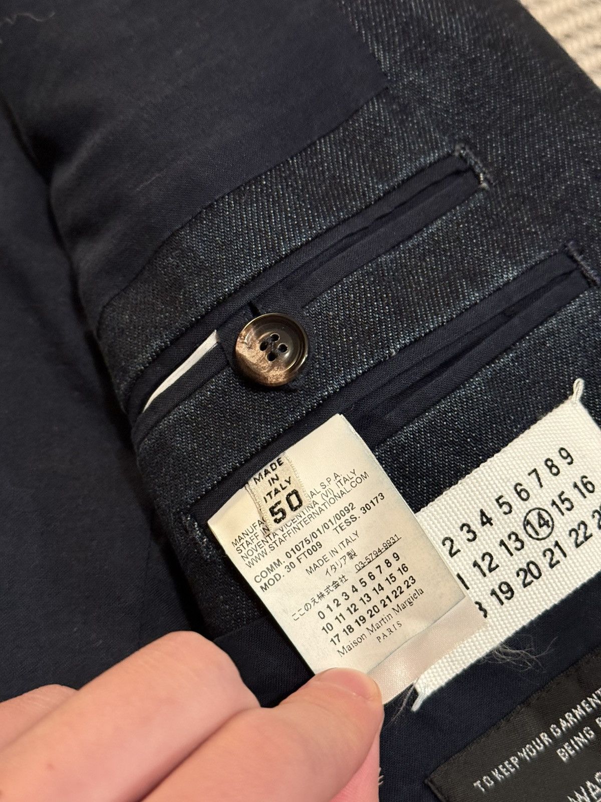Maison Margiela Maison Margiela Slim Denim Tailored Blazer Size 50S - 5 Thumbnail