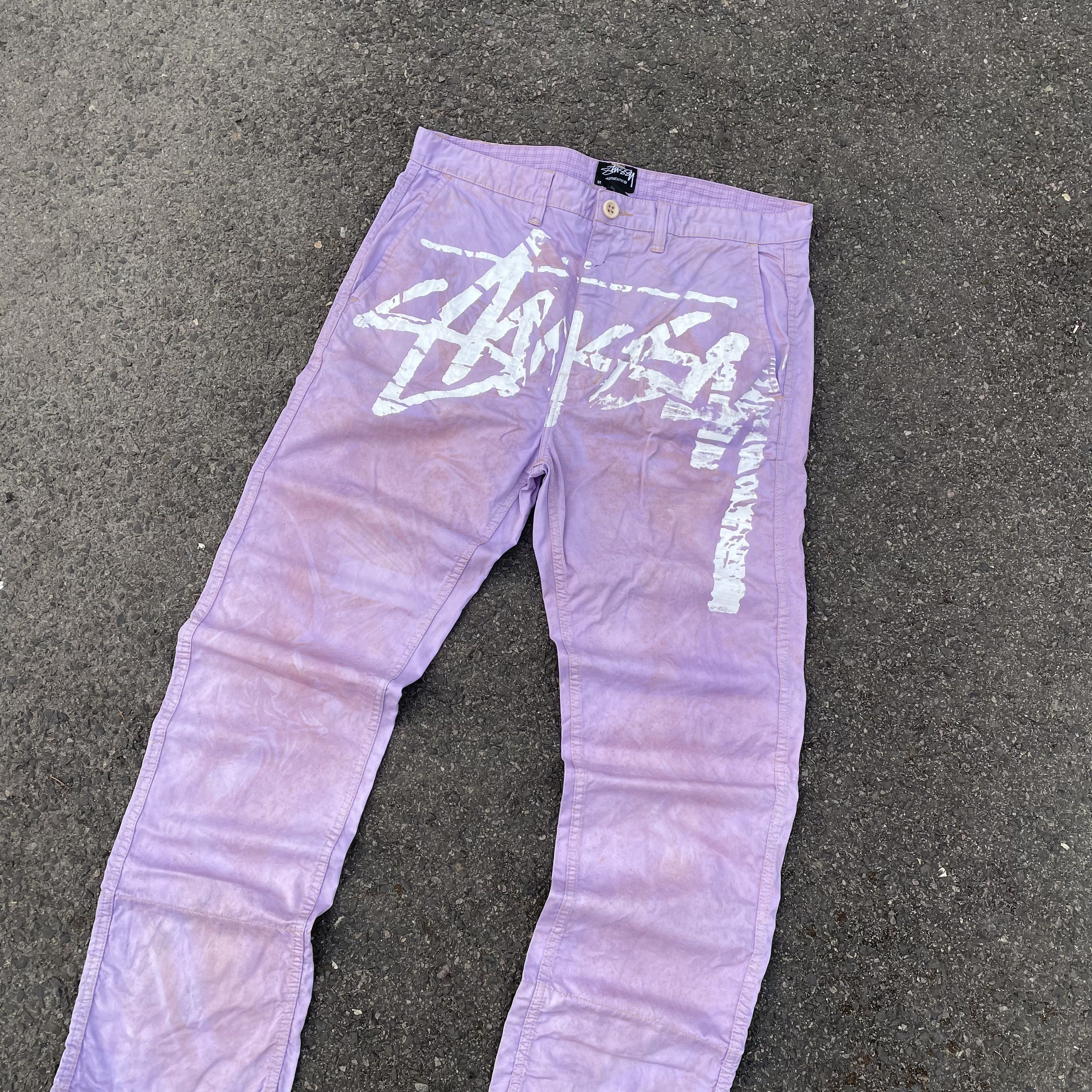 Stussy Custom Stussy Pants – Unique Artistic Finish alt rare y2k Size US 31 - 3 Thumbnail