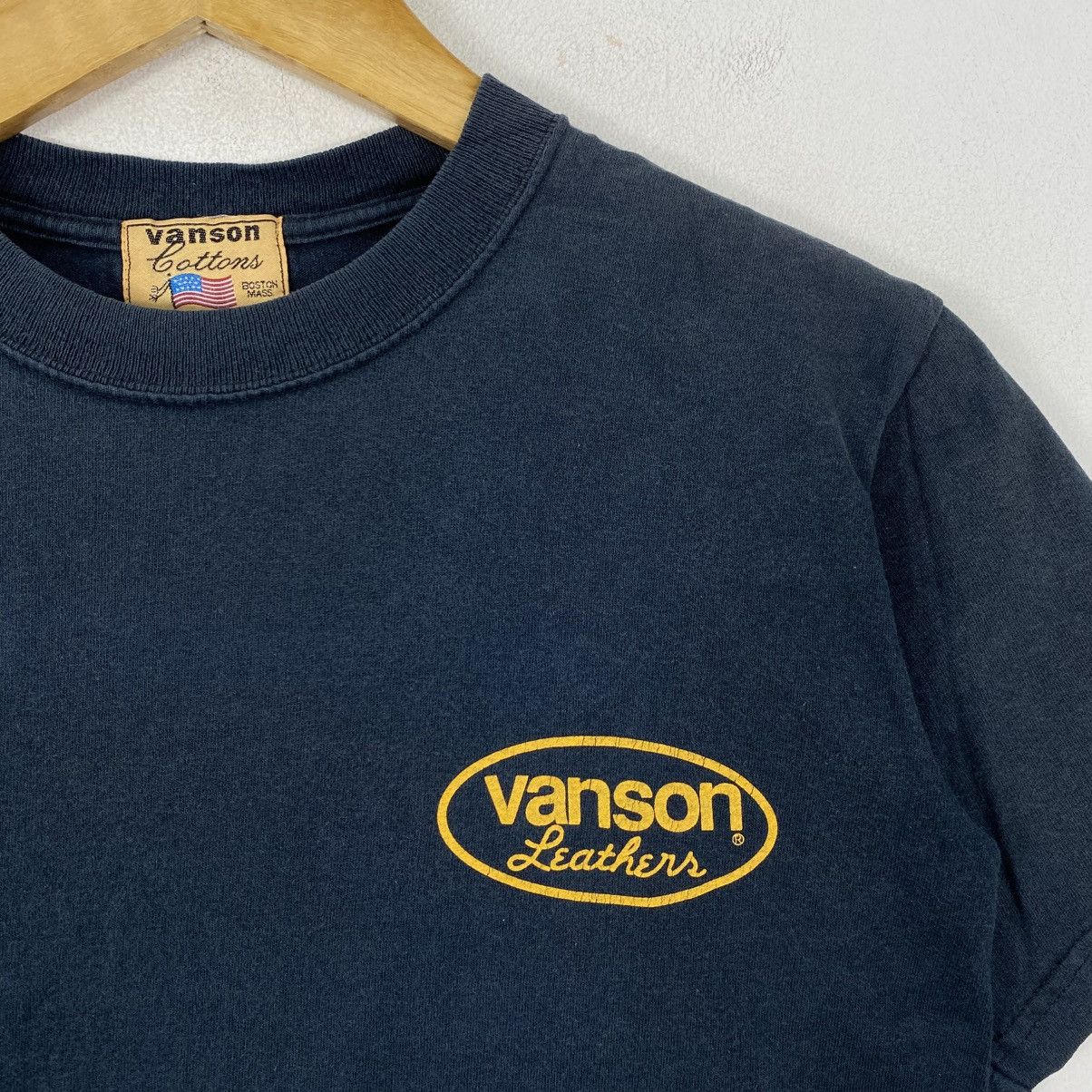 Vanson Leathers Vintage 90s Vanson Leathers Motorcycle T Shirt Fade Black Size US S / EU 44-46 / 1 - 4 Thumbnail