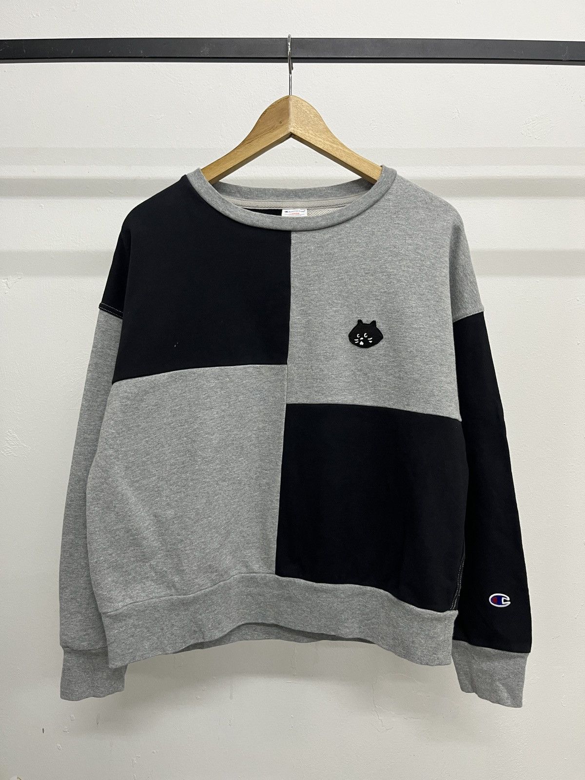 Issey Miyake Issey Miyake Ne-Net x Champion Nya Logo Patchwork Crewneck Size US L / EU 52-54 / 3 - 10 Thumbnail