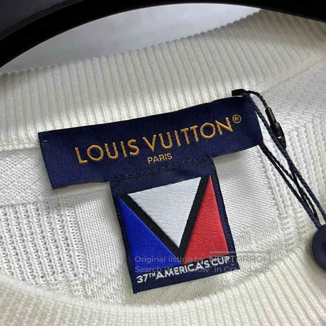 Louis Vuitton Louis Vuitton 2024 White Letter Jacquard T. Size US L / EU 52-54 / 3 - 2 Thumbnail