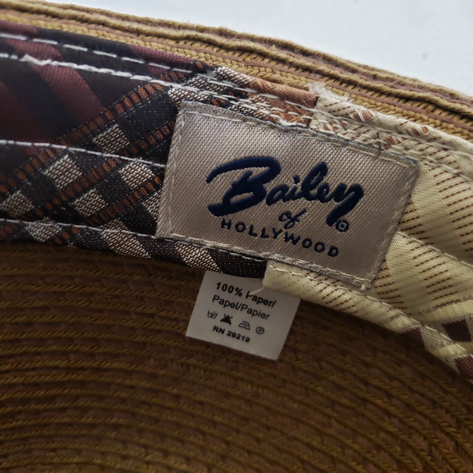 Bailey Hats Vtg Bailey of Hollywood Straw Fidora Hat S Meyer the Hatter Size ONE SIZE - 7 Thumbnail