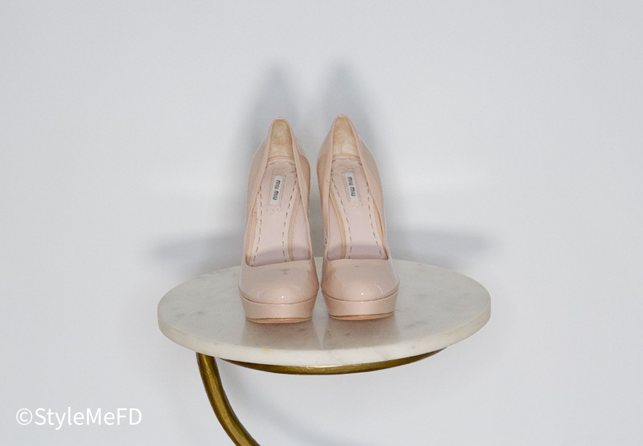 Miu Miu Miu Miu Nude Round-Toe Early 2000s Platform Heels Size US 10 / IT 40 - 5 Thumbnail
