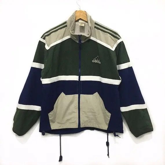 Adidas ADIDAS 3 Stripes Pocket Sweater Full Zip Big Logo Striped Size S / US 4 / IT 40 - 1 Thumbnail
