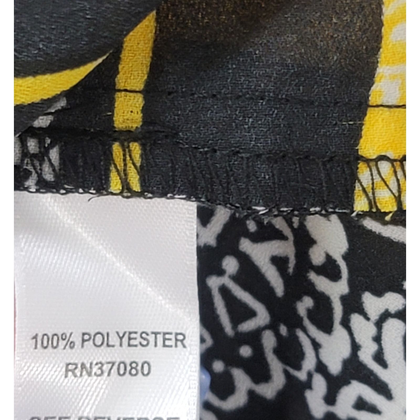 Other Cato Black White Yellow Floral Print Cold Shoulder Top Large Size L / US 10 / IT 46 - 7 Thumbnail